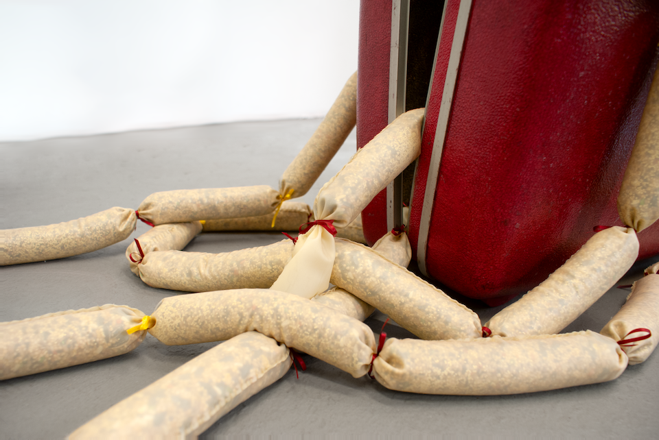 The sculpture, "Touch Me in the Morning" by Andrius Alvarez-Backus