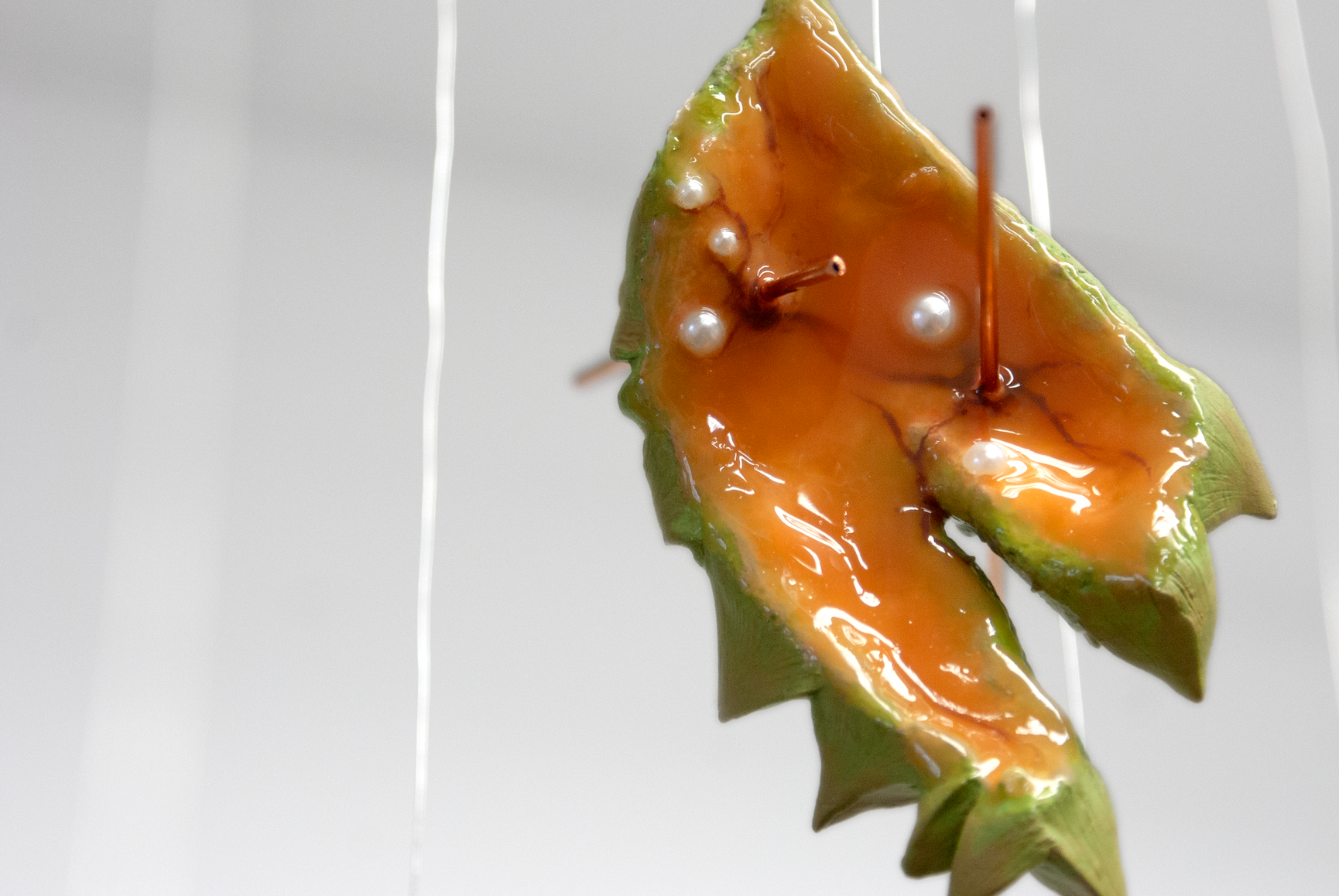 The sculpture, "Break Me Open" by Andrius Alvarez-Backus