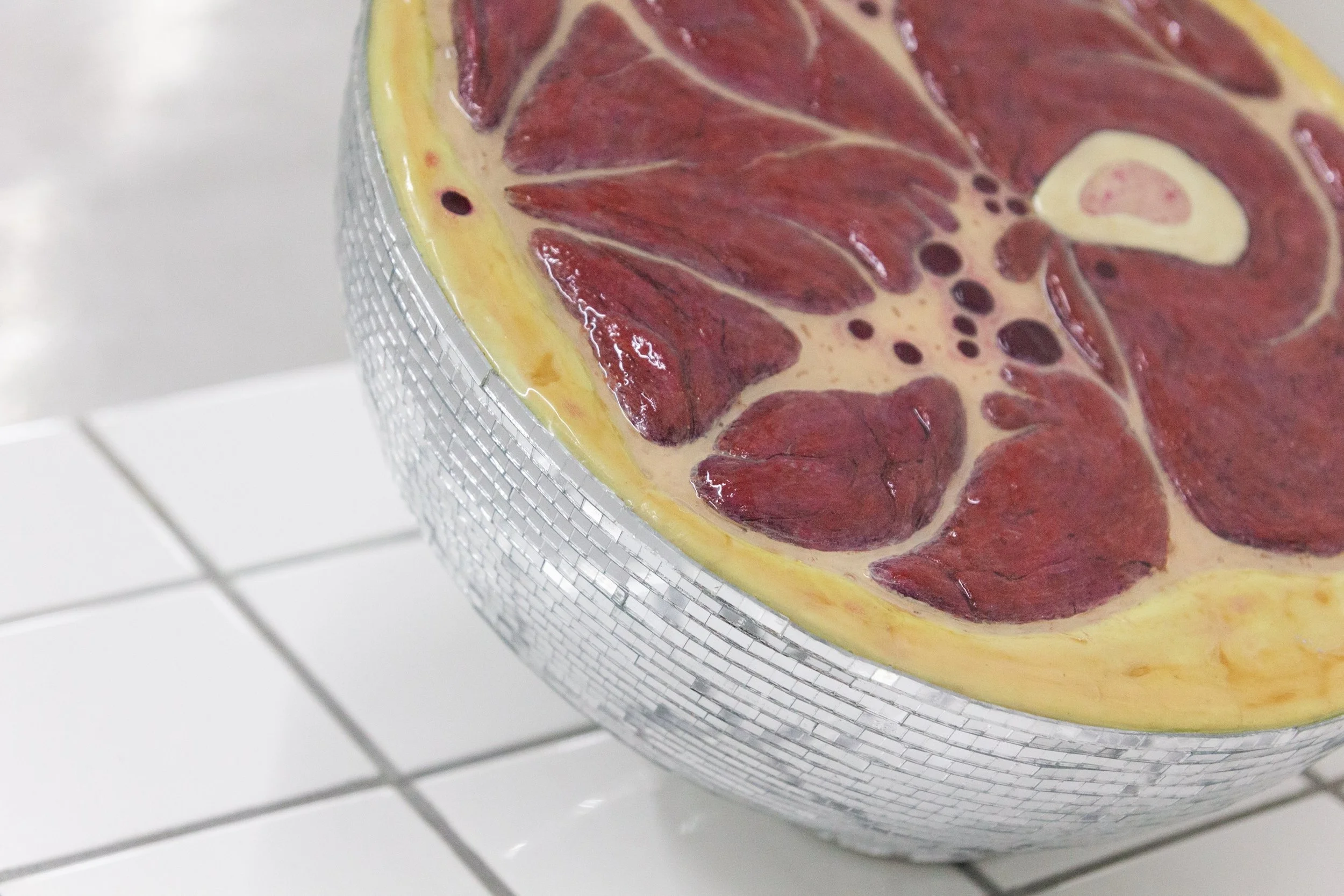 The sculpture, "I Was Softer Then" by Andrius Alvarez-Backus