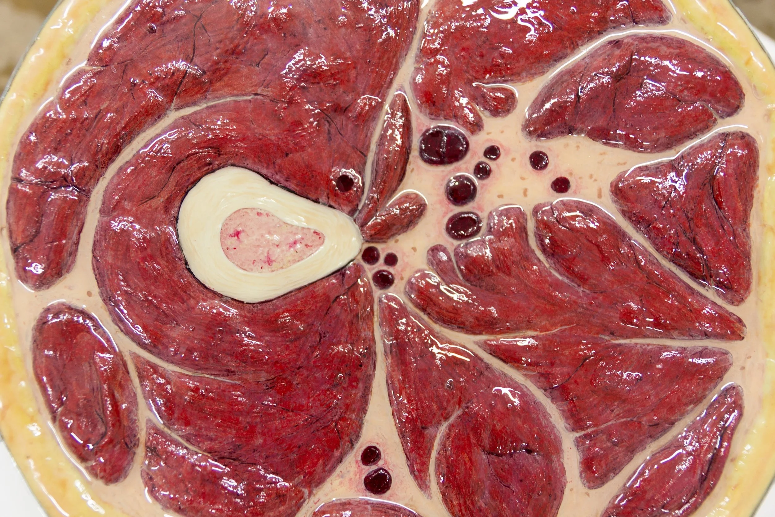 The sculpture, "I Was Softer Then" by Andrius Alvarez-Backus