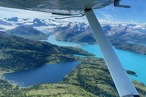 Float plane water operations on Alaska lake, seaplane training at Alaska Float Training