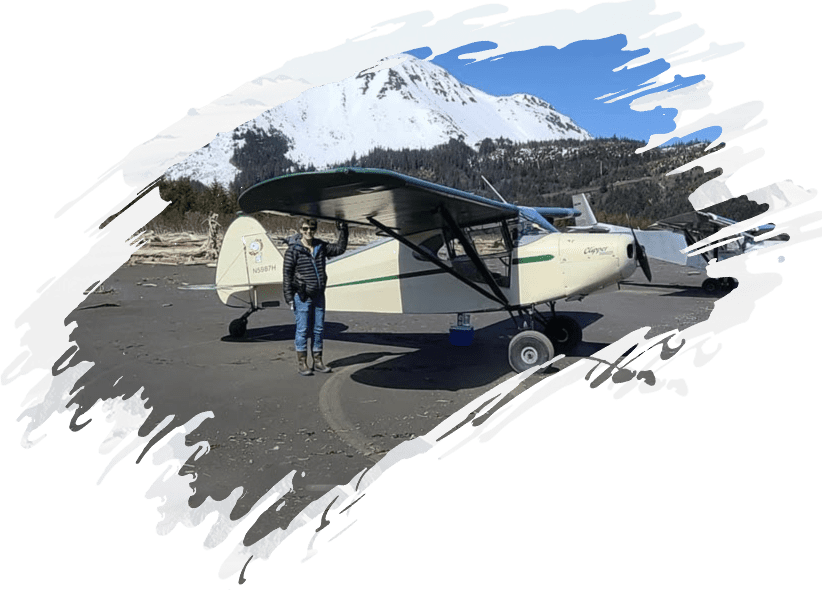 Fun flying adventure course over Alaska wilderness, scenic bush flying lessons at Alaska Float Training