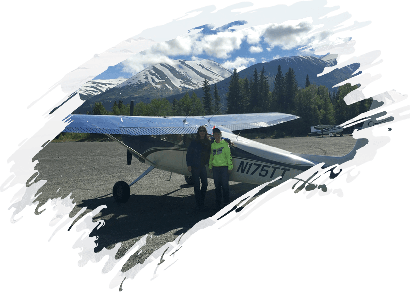 Cessna 172M instrument panel closeup showing GNX375 and GI275 avionics for instrument and commercial flight training Alaska