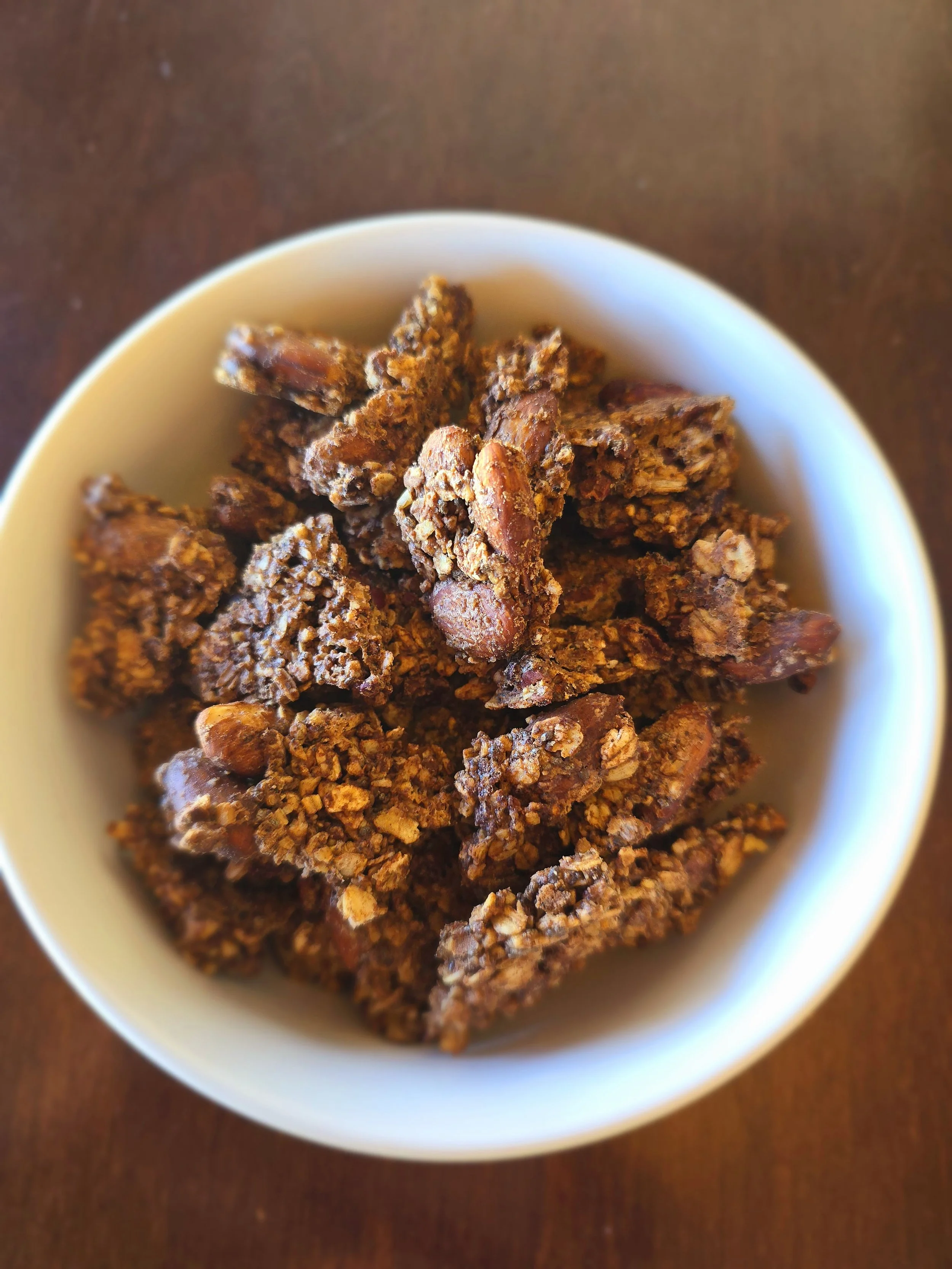 Crunchy Mocha Almond Granola clusters