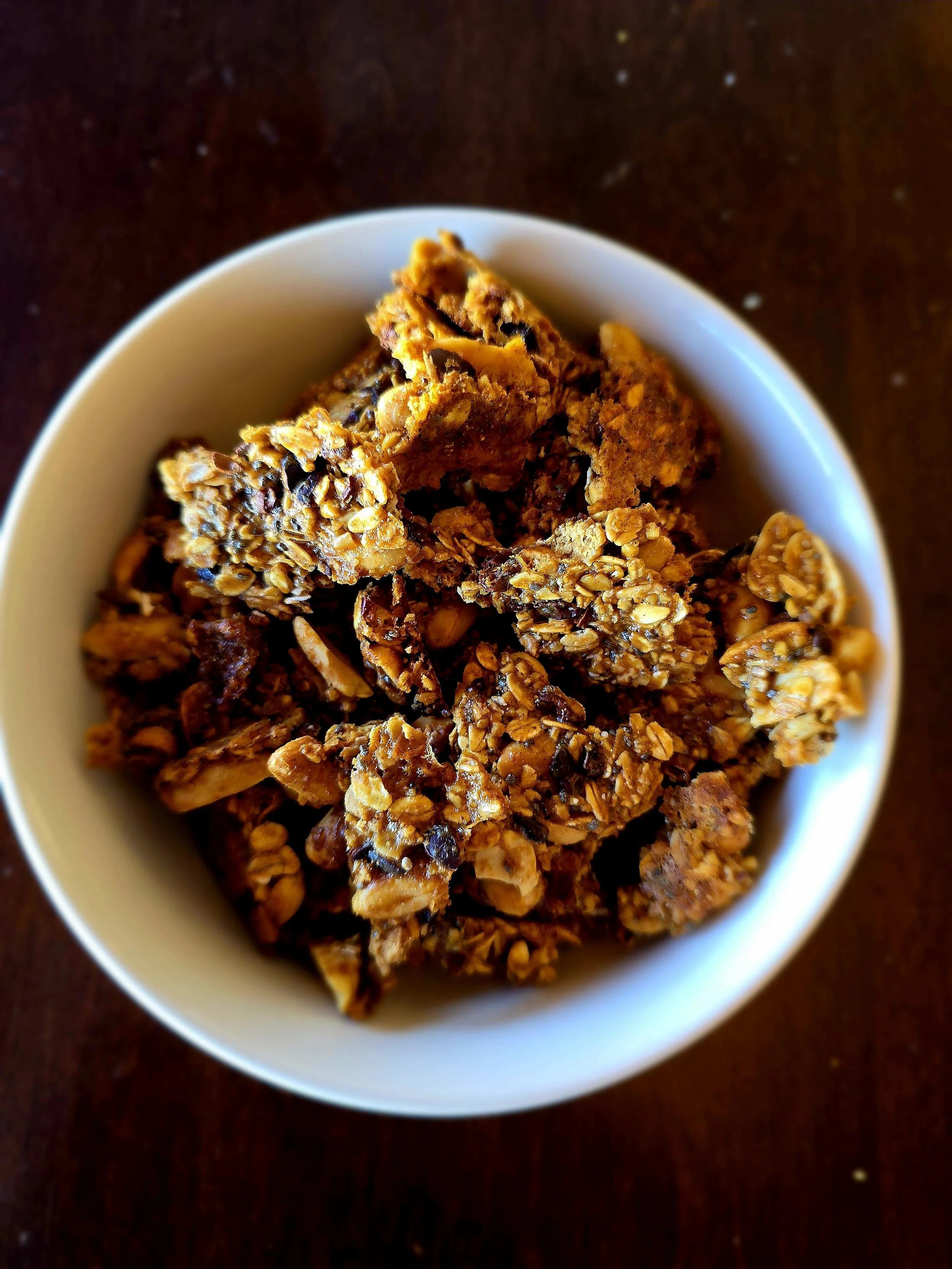 Crunchy Peanut and Chocolate Granola Clusters