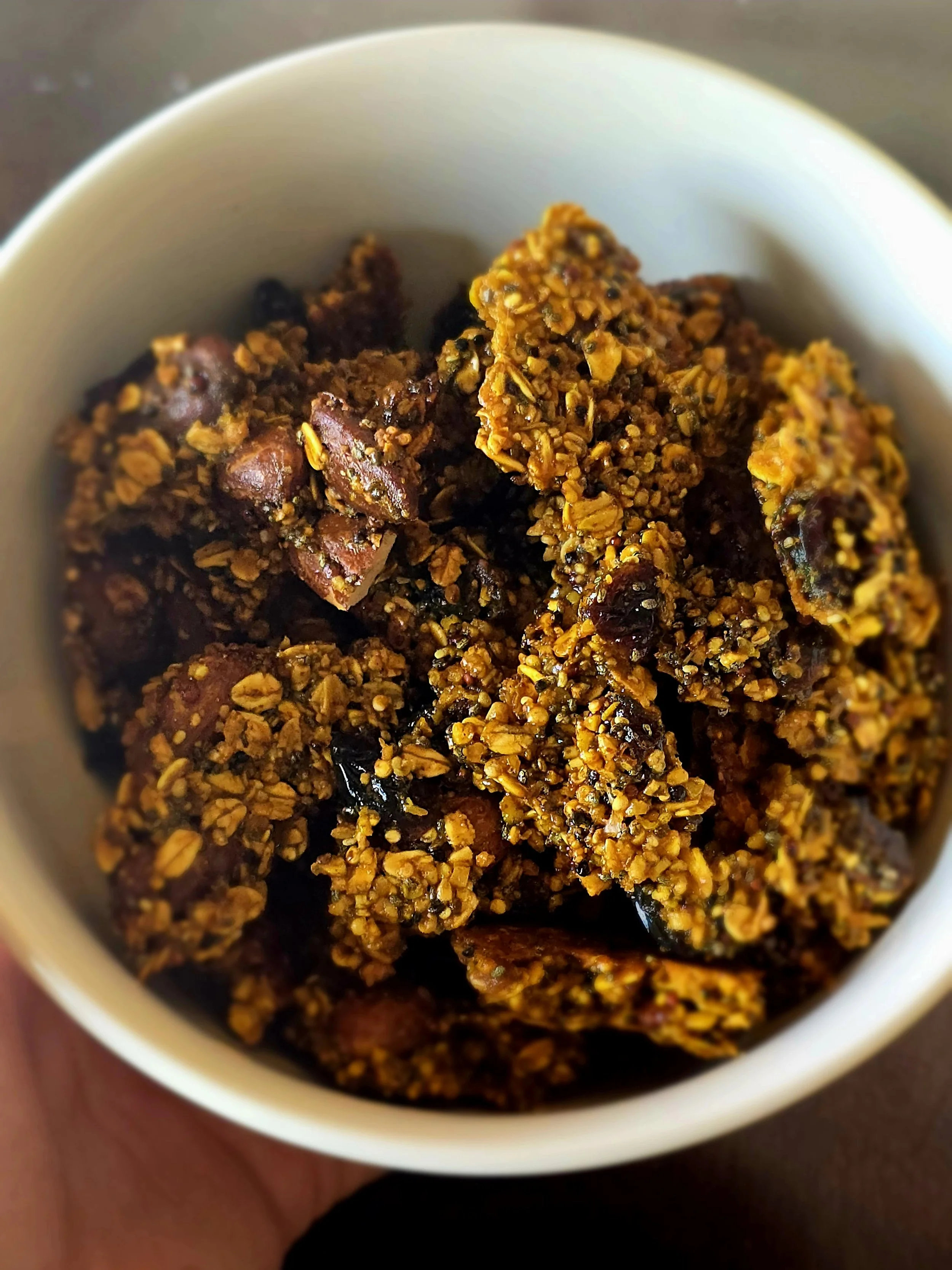 Crunchy Cranberry Almond granola clusters