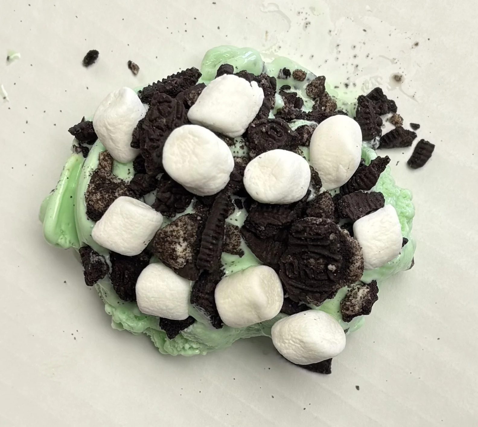 Cloud 9- Mint Chocolate Chip Frozen Custard with Oreos and Marshmallows