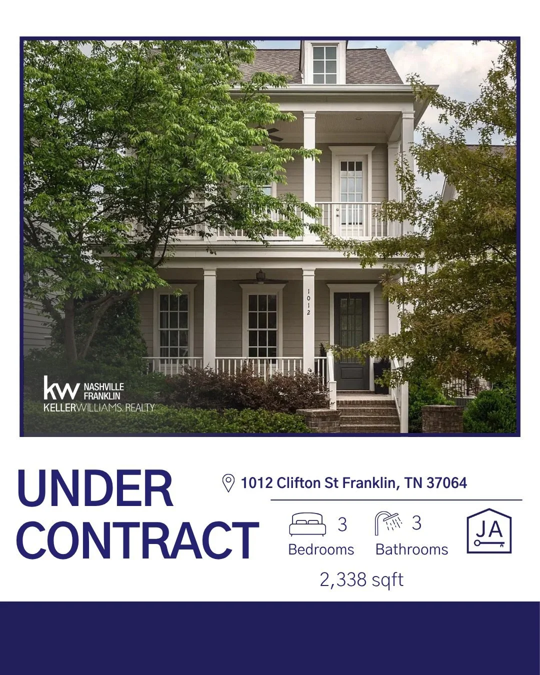 1012 Clifton St in Westhaven is officially under contract! 

3BD | 3BA | 2,338 sq.ft

Follow @joesgotthekeys for Franklin-Nashville real estate, lifestyle, and local highlights.

🏷️ Joseph Altshuler | KW Nashville-Franklin 
📞 (615) 282-1418 
💻  ww