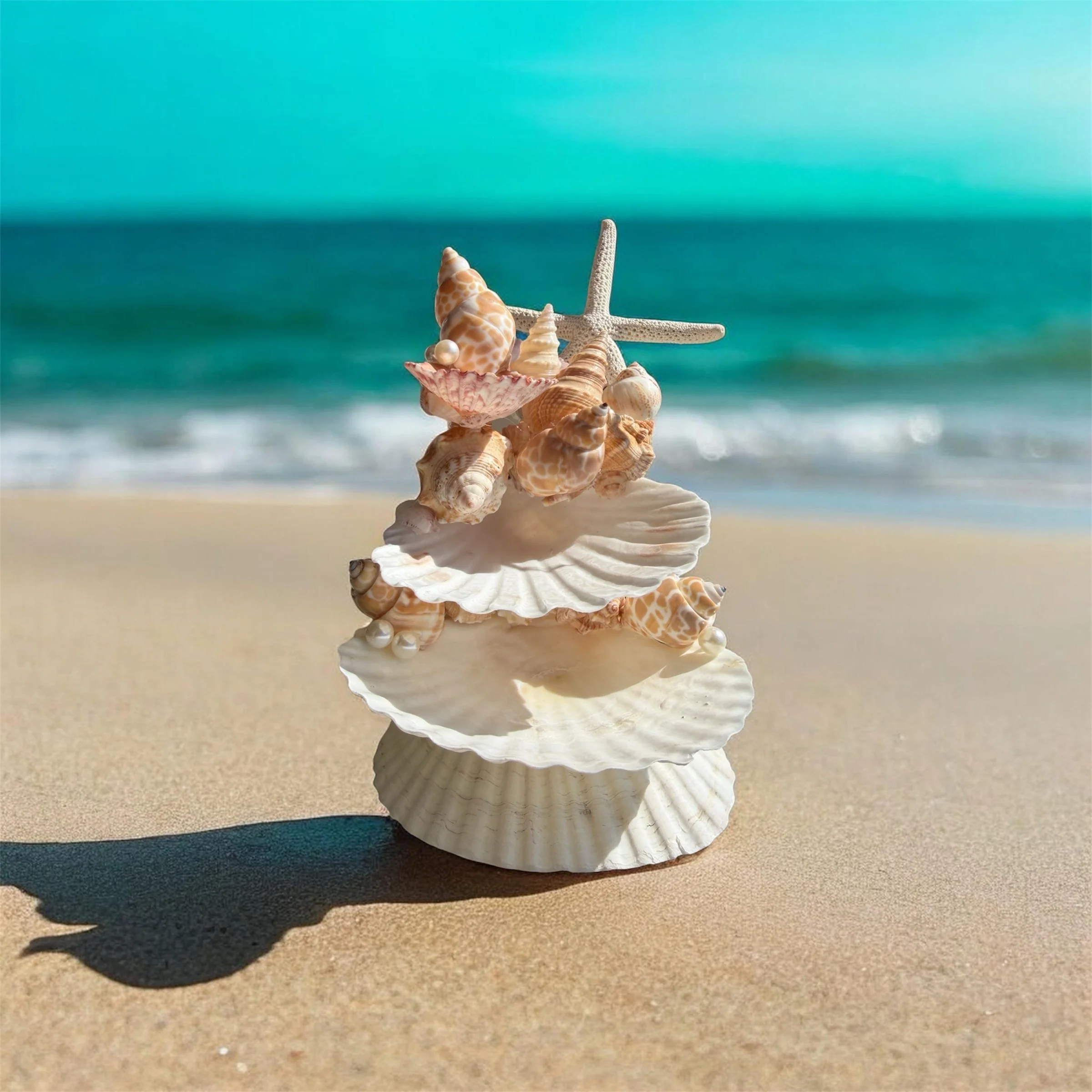 Pearled Shell Jewelry Sculpture