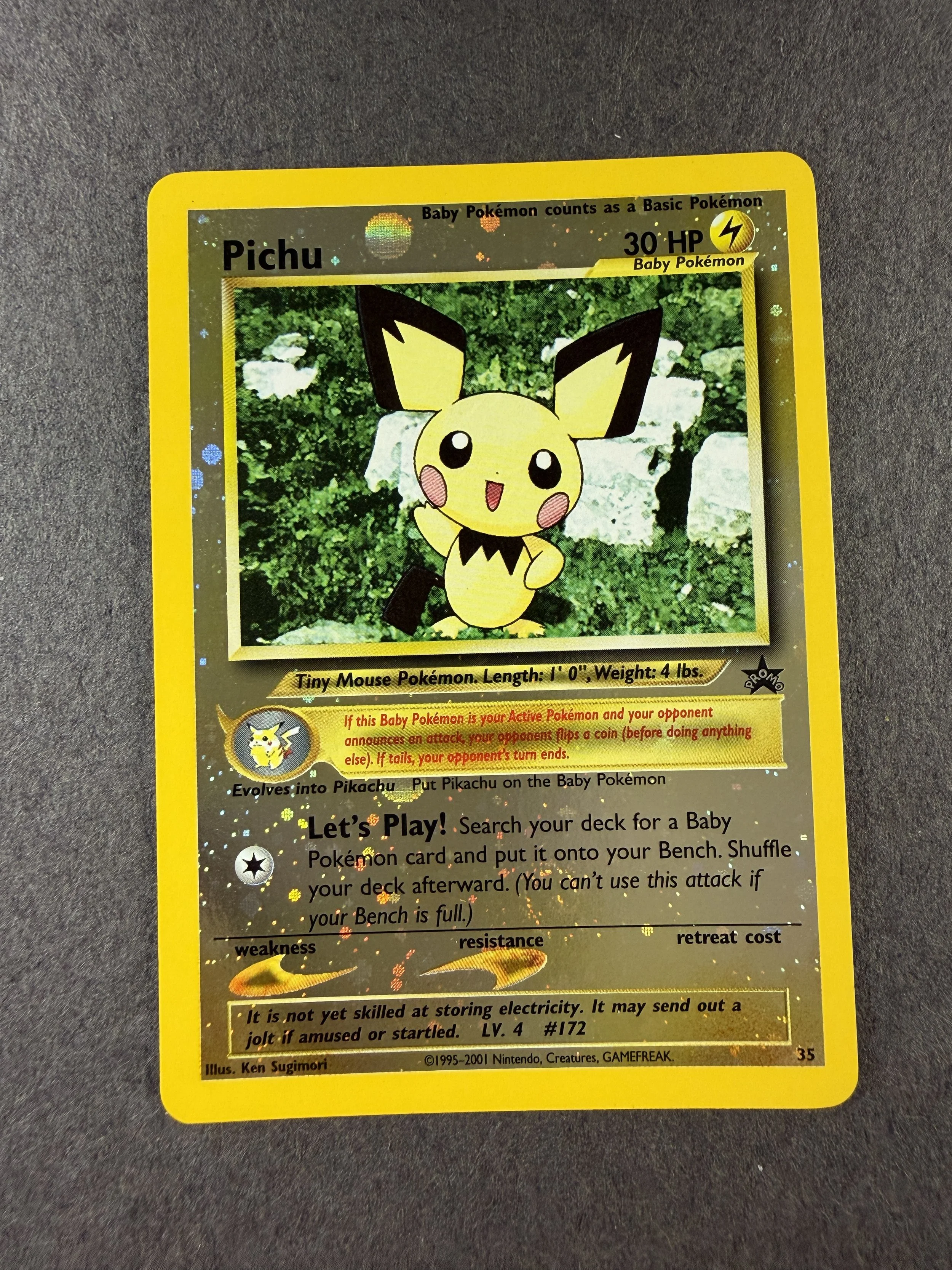 Pichu Black Star Promo 35 Card