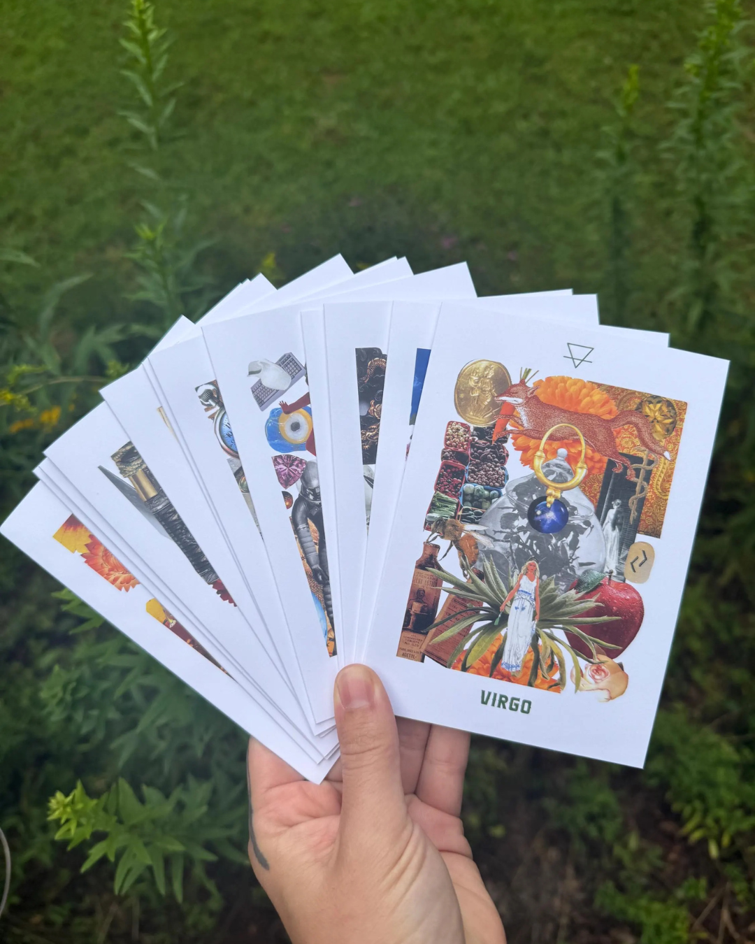 Zodiac Sign Cards: Original Collage Art