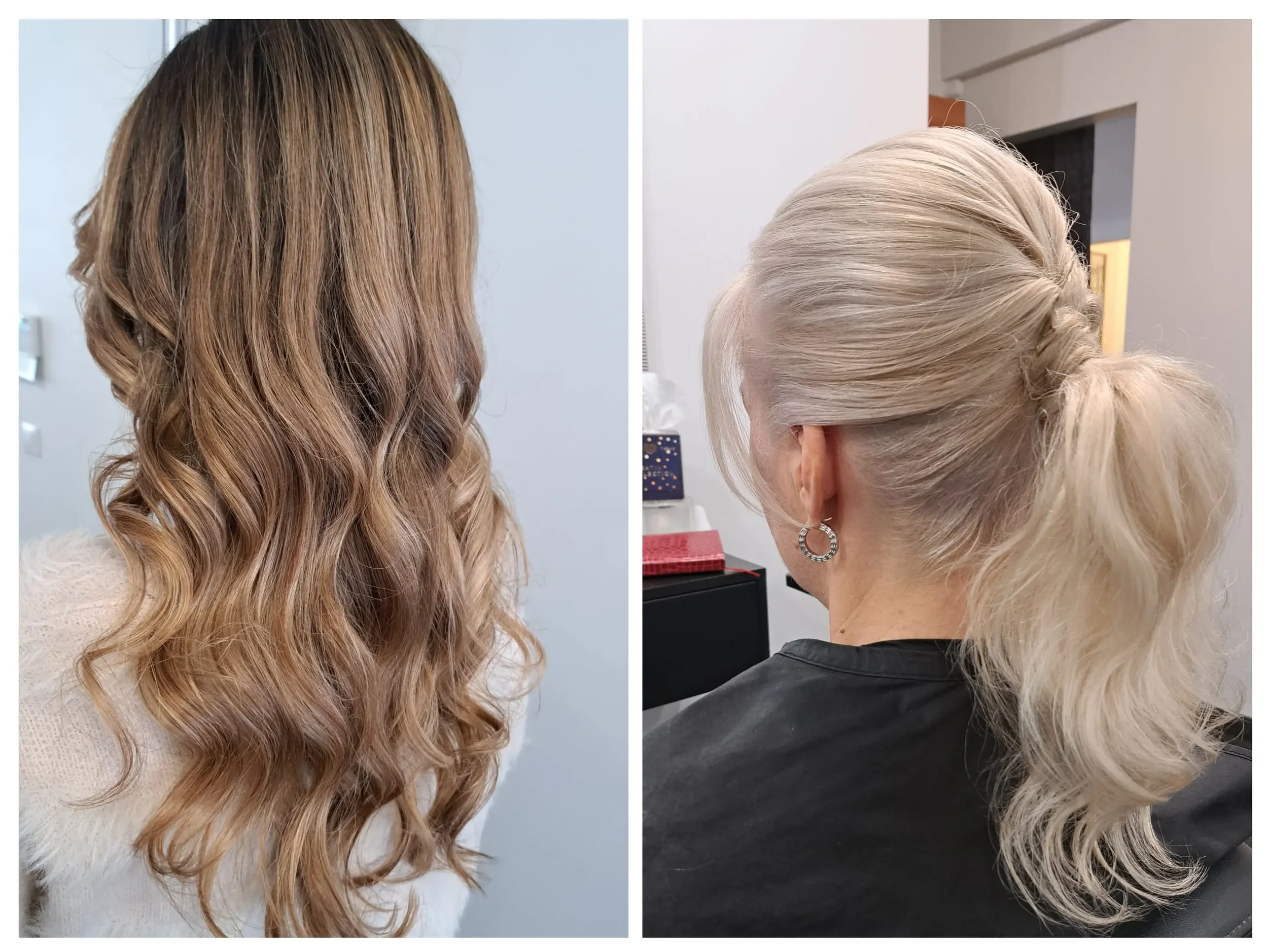 Kasdienių ir proginių plaukų šukuosenų pavyzdžiai grožio salone „Edita“.