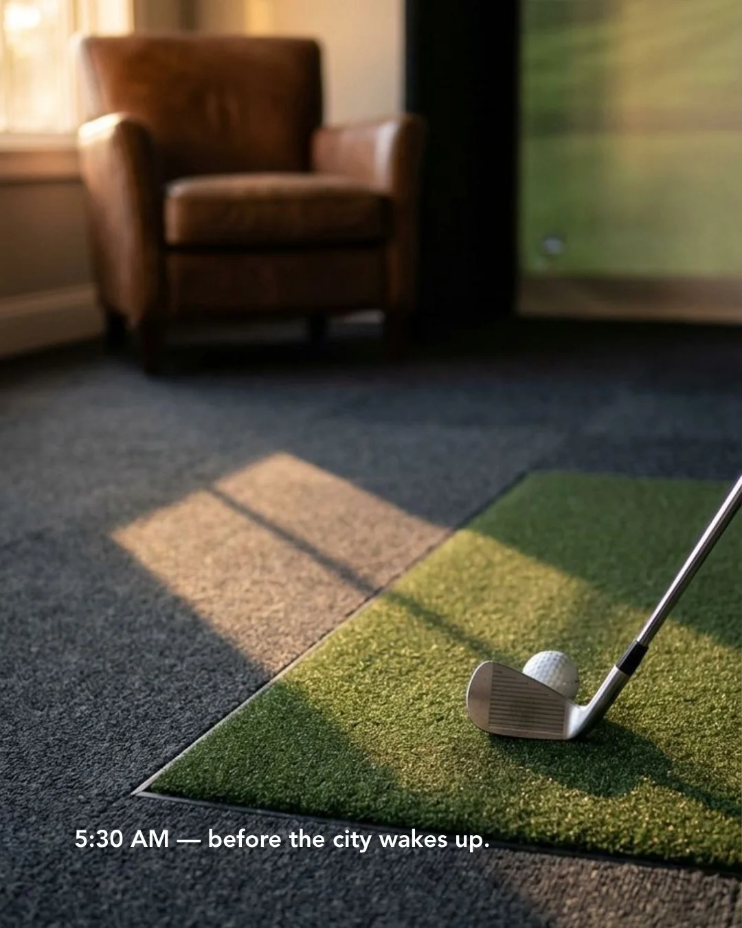 Access determines consistency.

Most indoor golf facilities in Charlotte operate on limited hours. That means crowded evenings and restricted access.

Aureum offers 24-hour private golf studios so members can practice when their schedule allows, not 