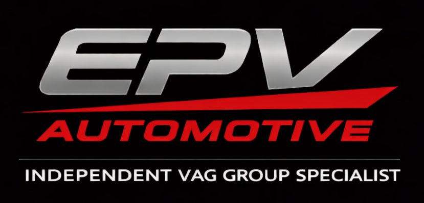 EPV Automotive logo with text 'Independent VAG Group Specialist' on a black background.