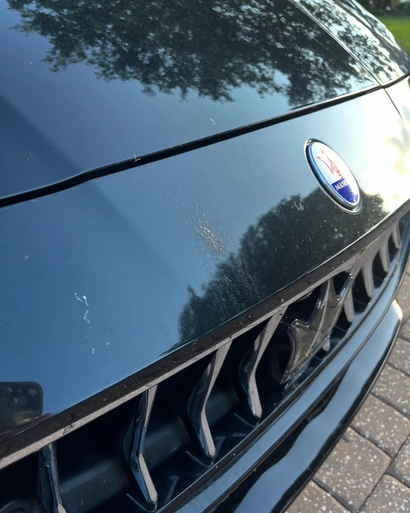 Before &amp; After of a basic exterior wash and shine on a Maserati grand sport