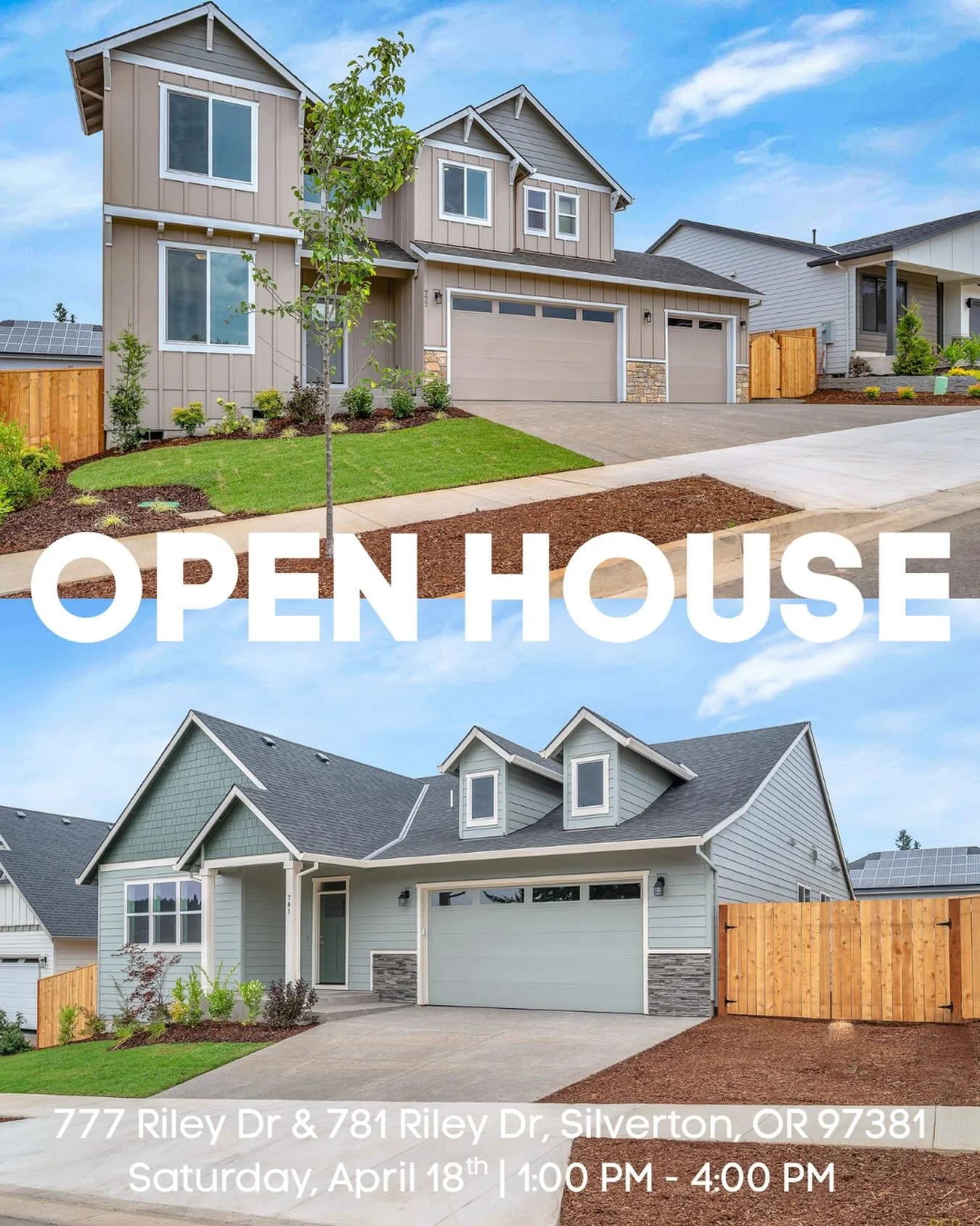 🚨 DOUBLE OPEN HOUSE 🚨

TOMORROW &mdash; Saturday, April 18th from 1:00 PM &ndash; 4:00 PM, you&rsquo;re invited to explore not one&hellip; but TWO beautiful homes right next door to each other in Silverton!

📍 777 Riley Dr &amp; 781 Riley Dr

Whet
