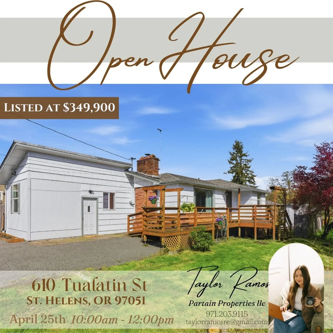 OPEN HOUSE TODAY ❕

Saturday, April 25th | 10:00 am - 12:00 pm 

📍 610 Tualatin St, St. Helens, OR 97051 

Come see this beautifully refreshed home just minutes from downtown St. Helens and the scenic Columbia River!

This 2 bed, 1 bath home has bee