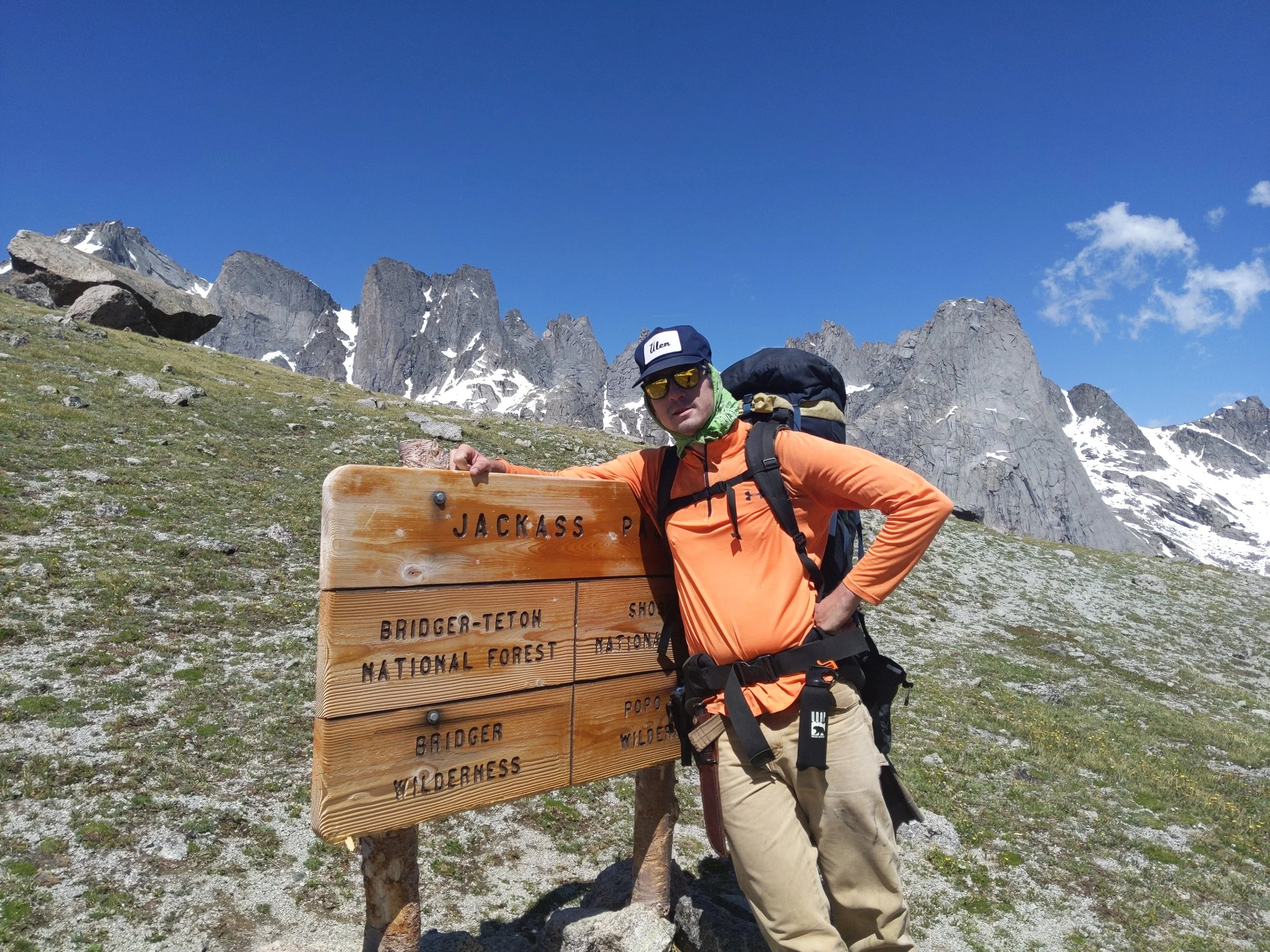 Trail marker with Manscouts founder