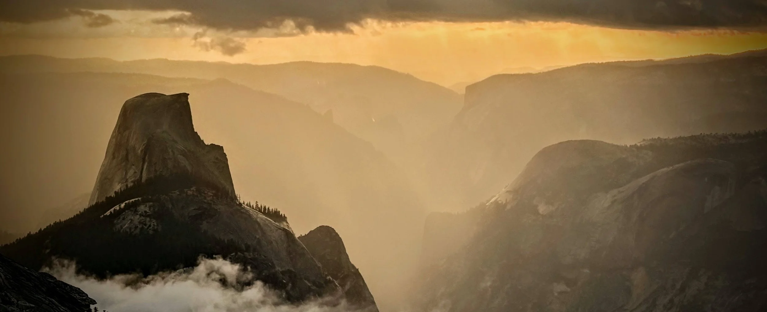 Sunset Yosemite Half Dome
