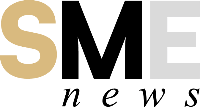 Close-up of the word 'SME' with large, bold letters, with the 'S' in beige, the 'M' in black, and the 'E' in gray