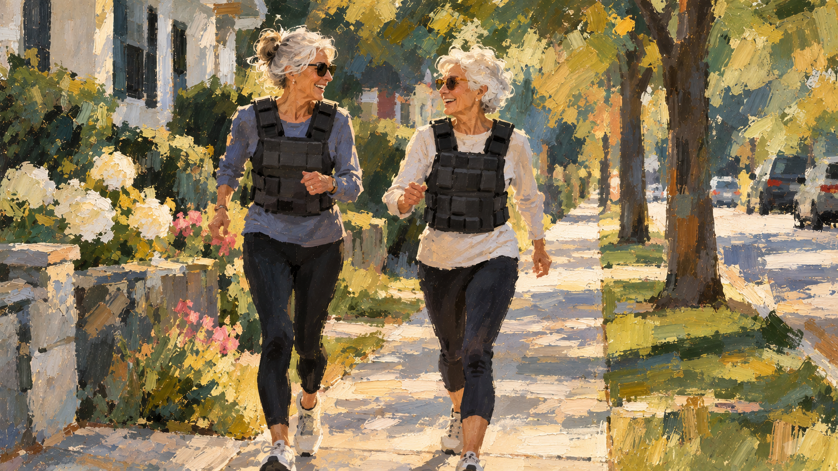 Grandmas Walking With Weighted Vests