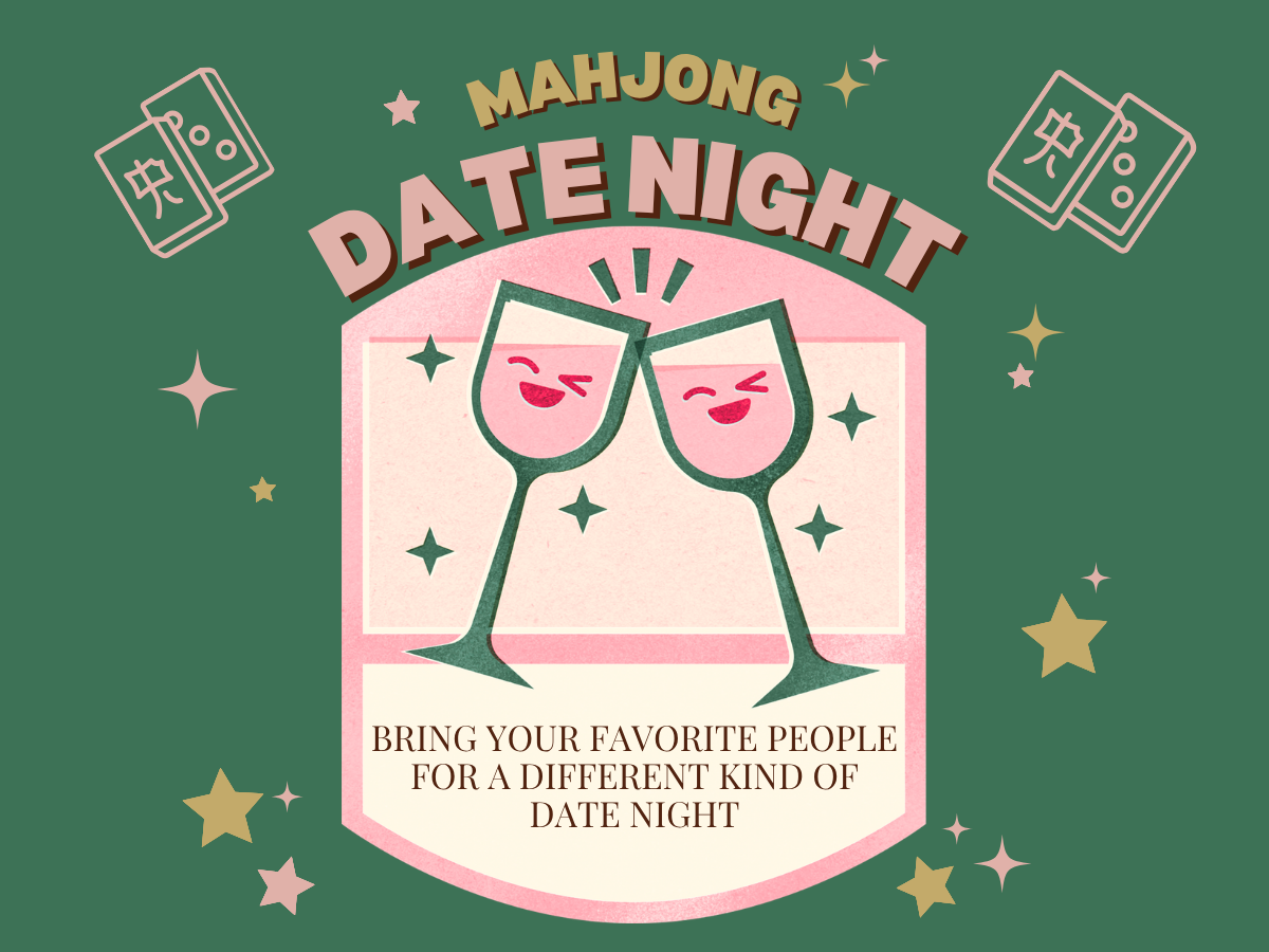 Graphic Image Announcing Mahjong Date Night