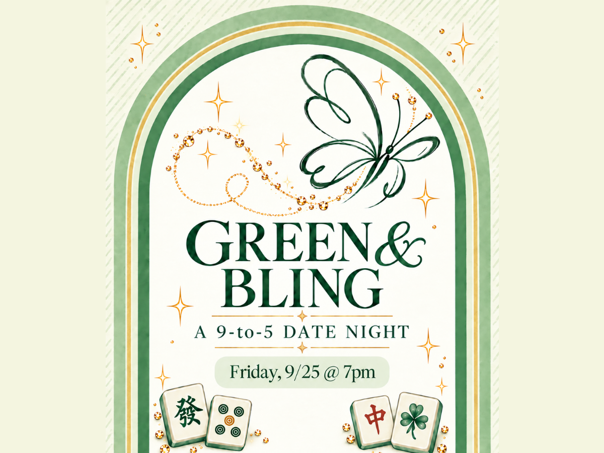 Graphic Image For Green & Bling Mahjong Date Night