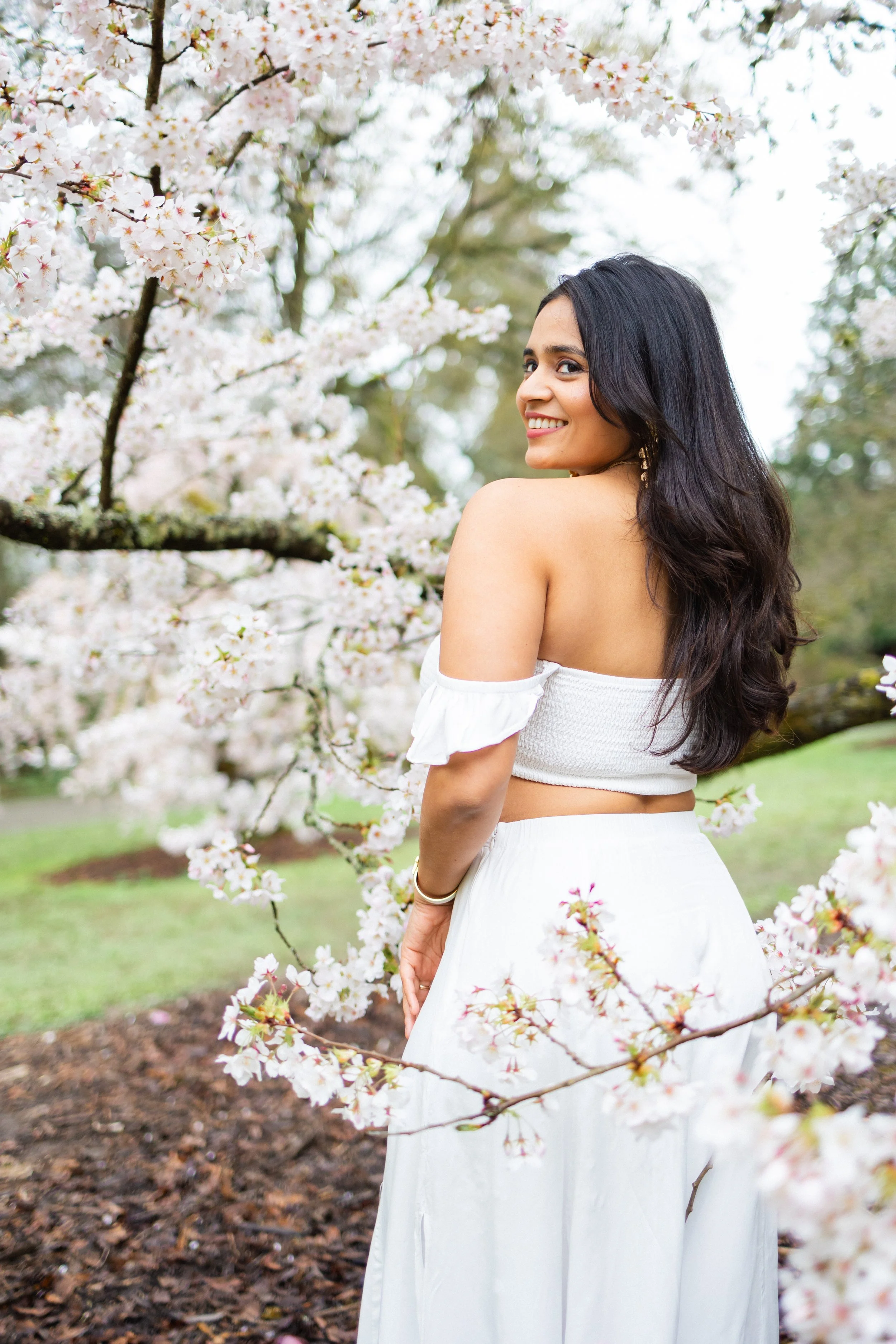 Cherry blossom and spring blossom portraits photoshoot in Seattle