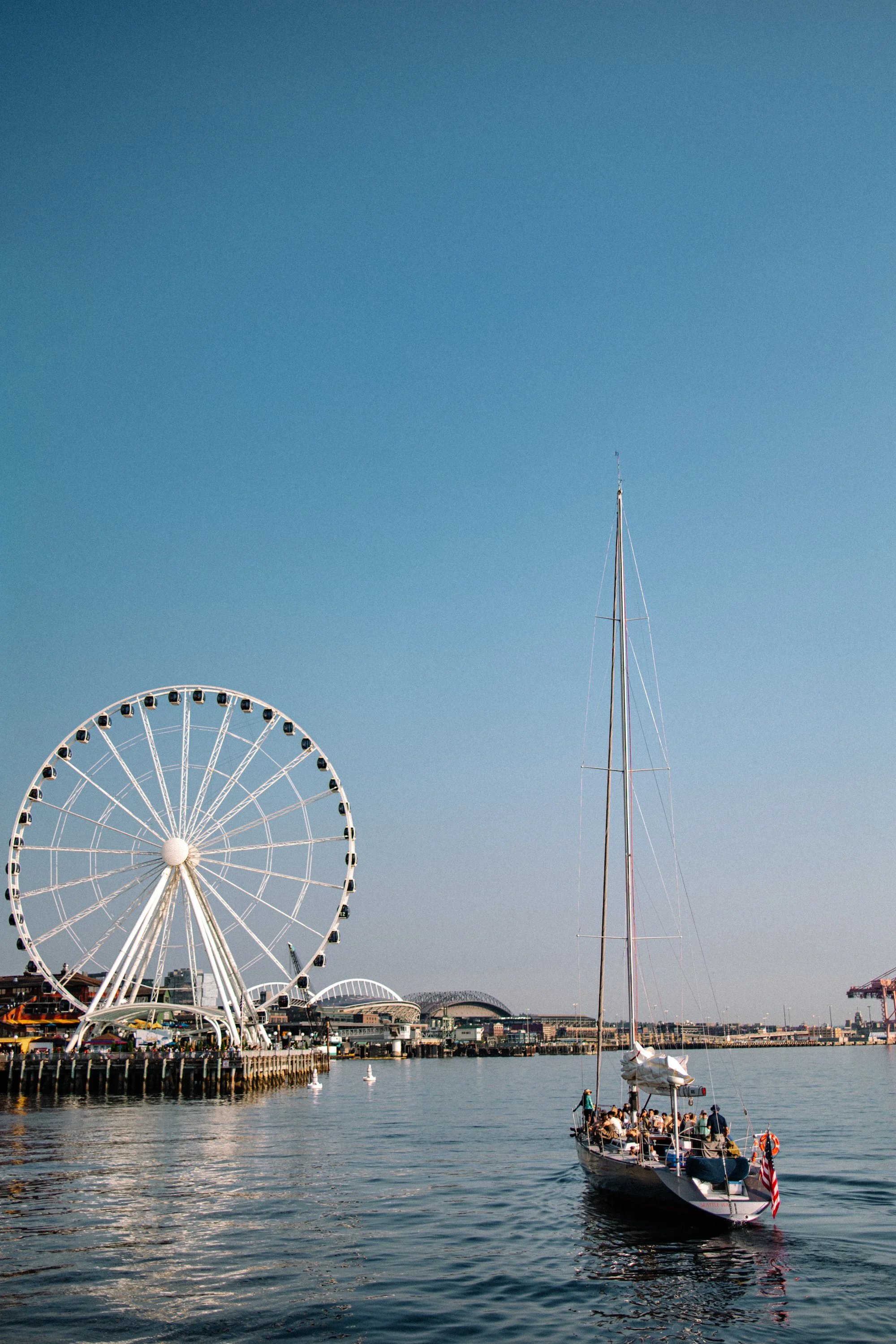 Seattle Great Wheel on the Seattle Waterfront in Seattle.