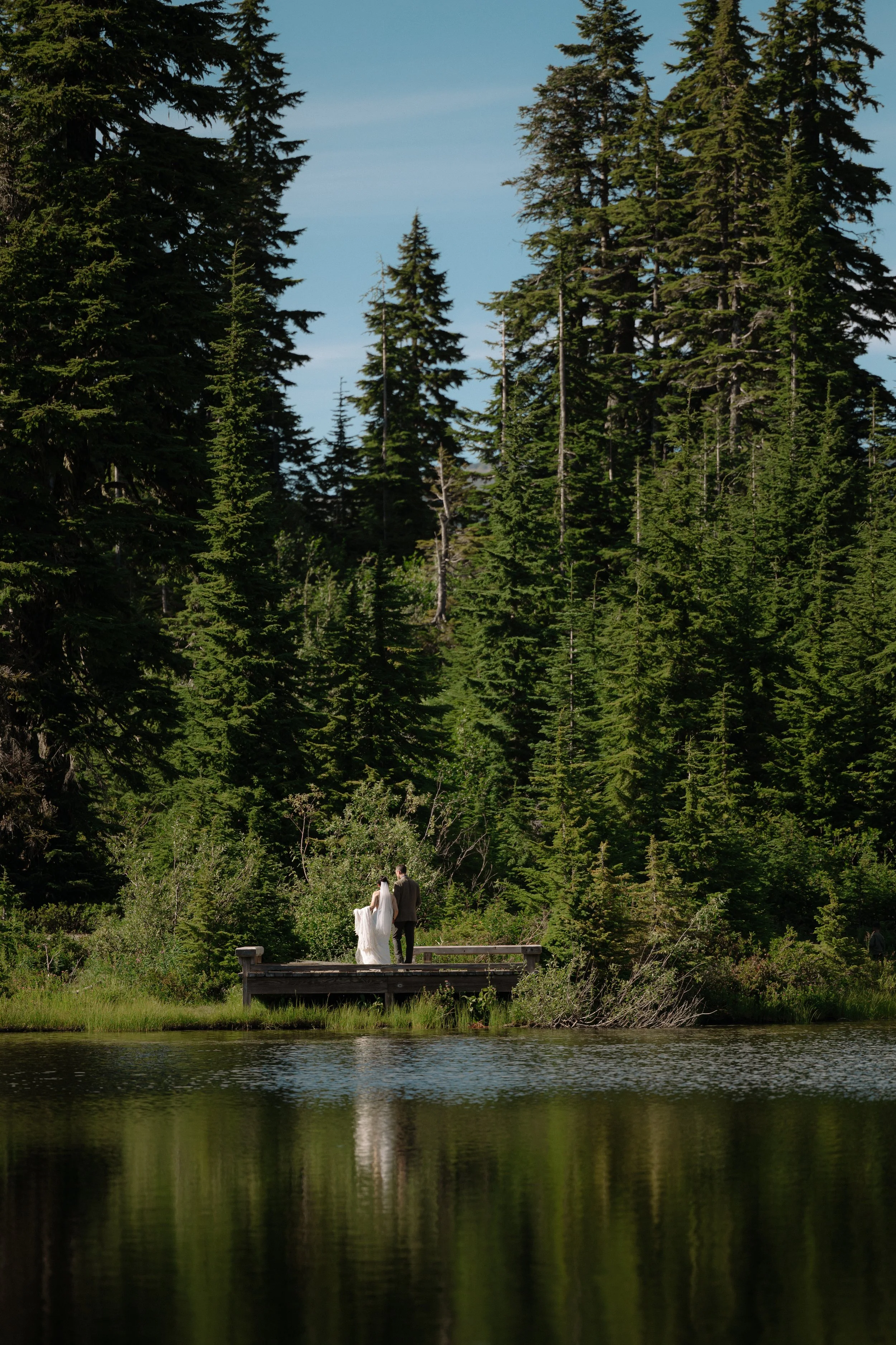 Elopement portrait at Artist Point in the North Cascades, Washington.