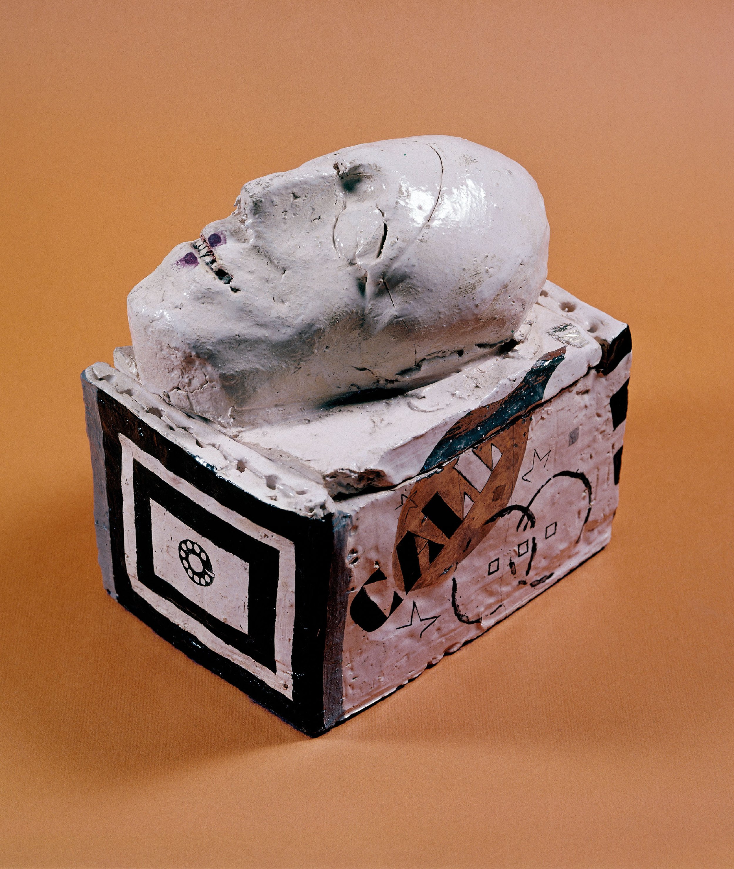 Racing Ghostjar, 1964, glazed stoneware, 12" high