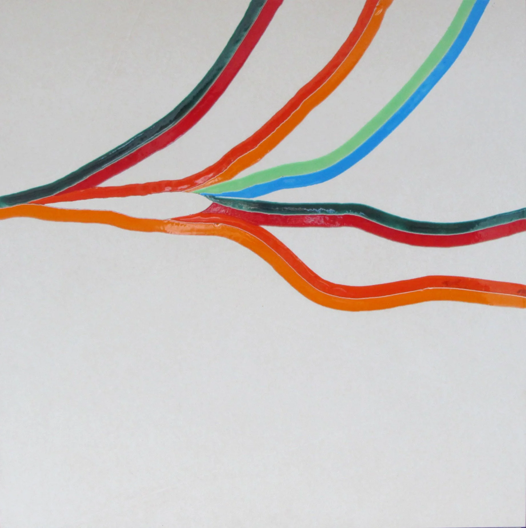Channel (A), 2015, broken and glazed porcelain tile, X" x X"