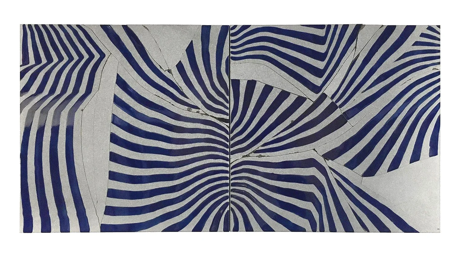 Singapore, 2007, broken and fired porcelain tile with glaze, 18" x 36"