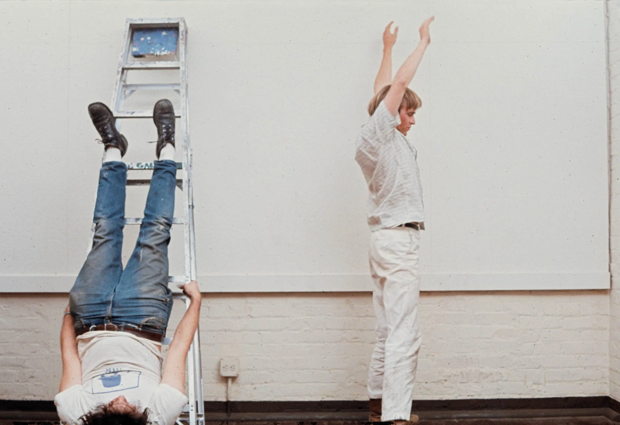 Location Project #3, 1970, Powerhouse Gallery, UC Berkeley, 81 slides projected on wall,  90" high, participants: Robert Amstrong, Carl Dern, Jim Pomeroy