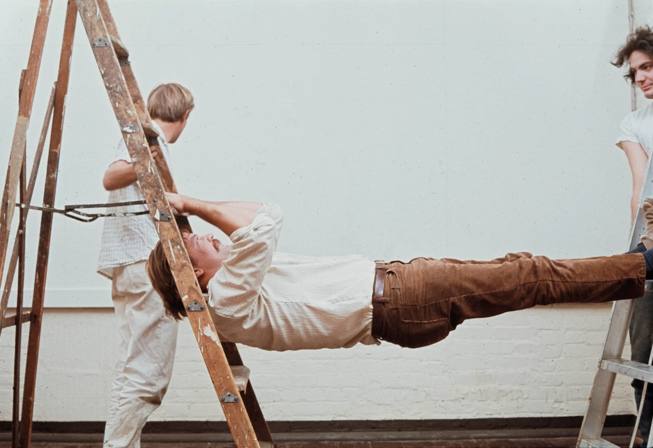 Location Project #3, 1970, Powerhouse Gallery, UC Berkeley, 81 slides projected on wall,  90" high, participants: Robert Amstrong, Carl Dern, Jim Pomeroy