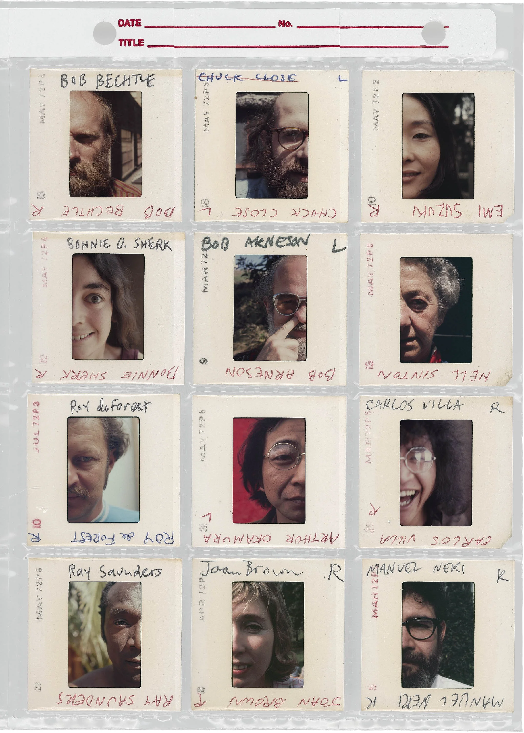 slide sheet from Faces, 1972