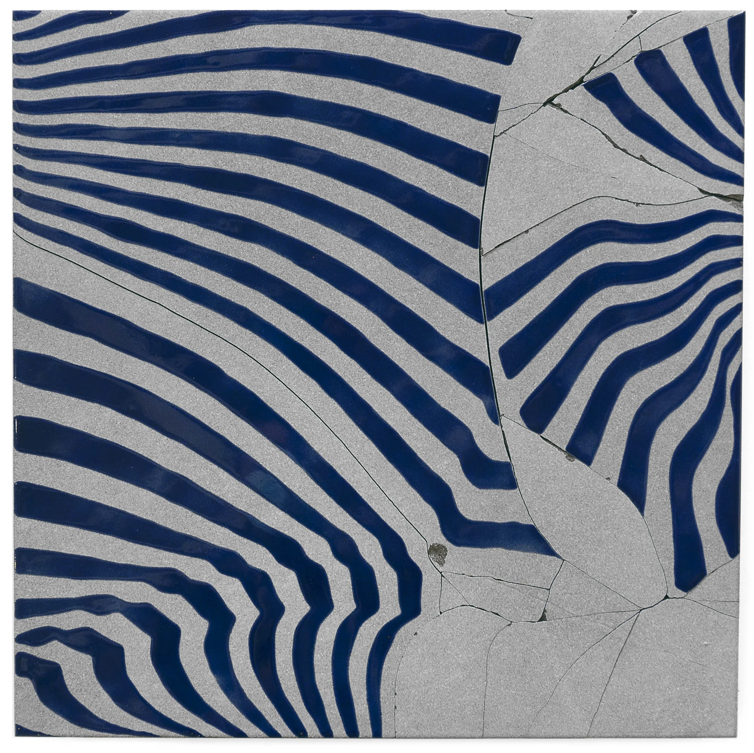 4 Minutes 30 Seconds, 2007, broken and fired porcelain tile with glaze, 18" x 18"
