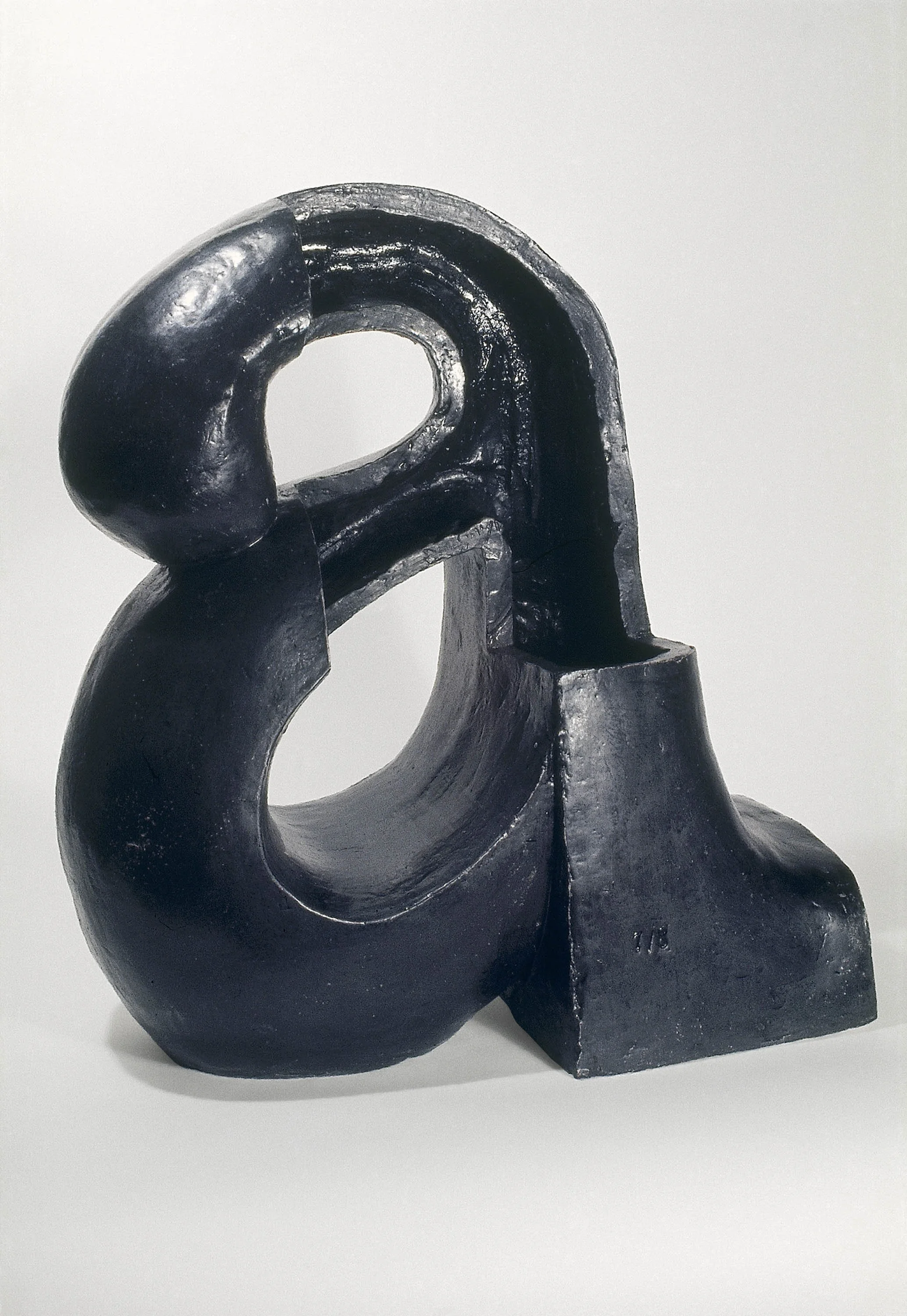 7/8 of an a, 1970, urethane on fired clay, 24" x 18.75" x 6"