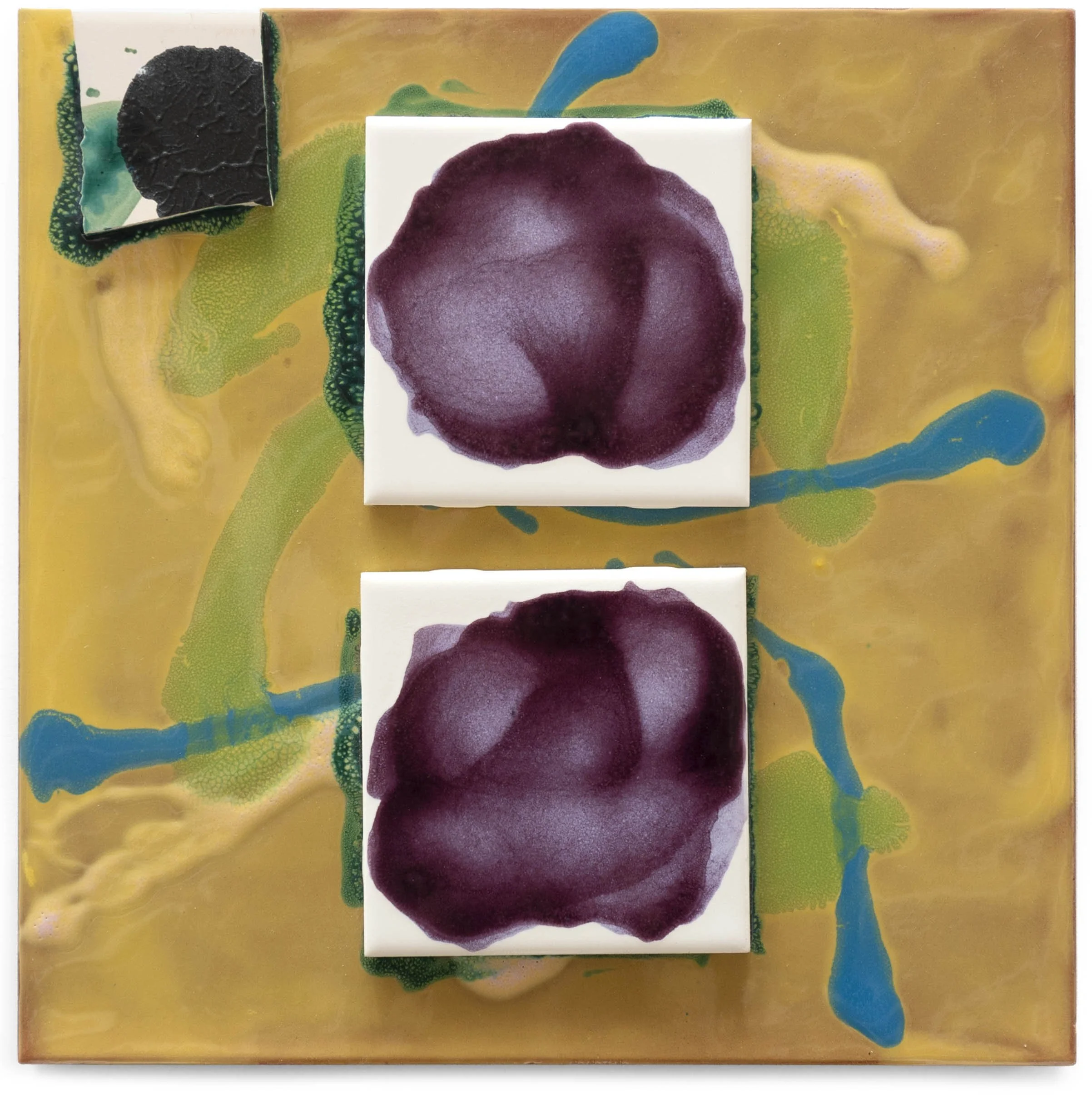 Chinese Vodka, 1994, glazed, layered, broken, and fired porcelain tile, 12" x 12"