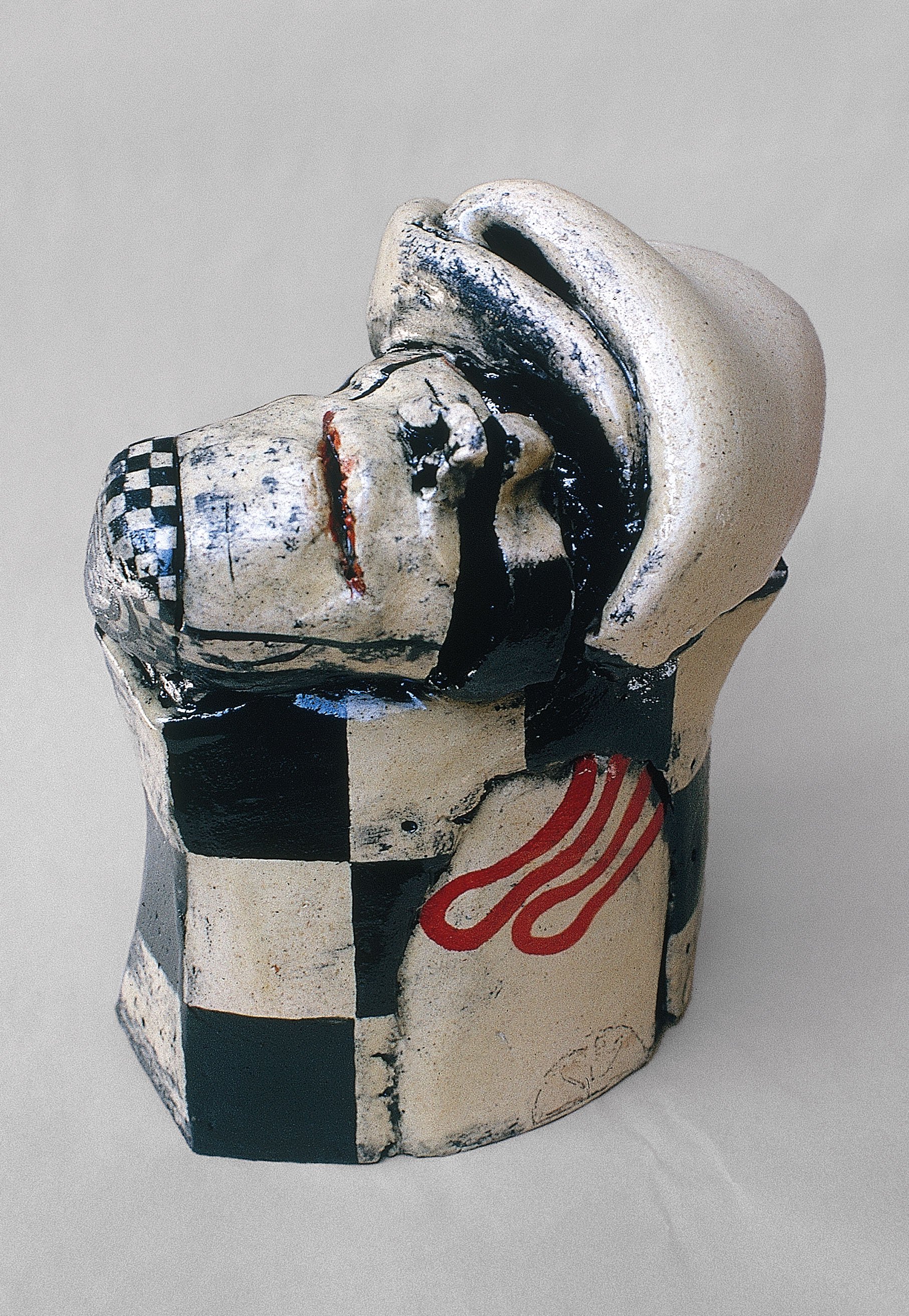 Checkered Ghost, 1964, glazed stoneware, 12" high