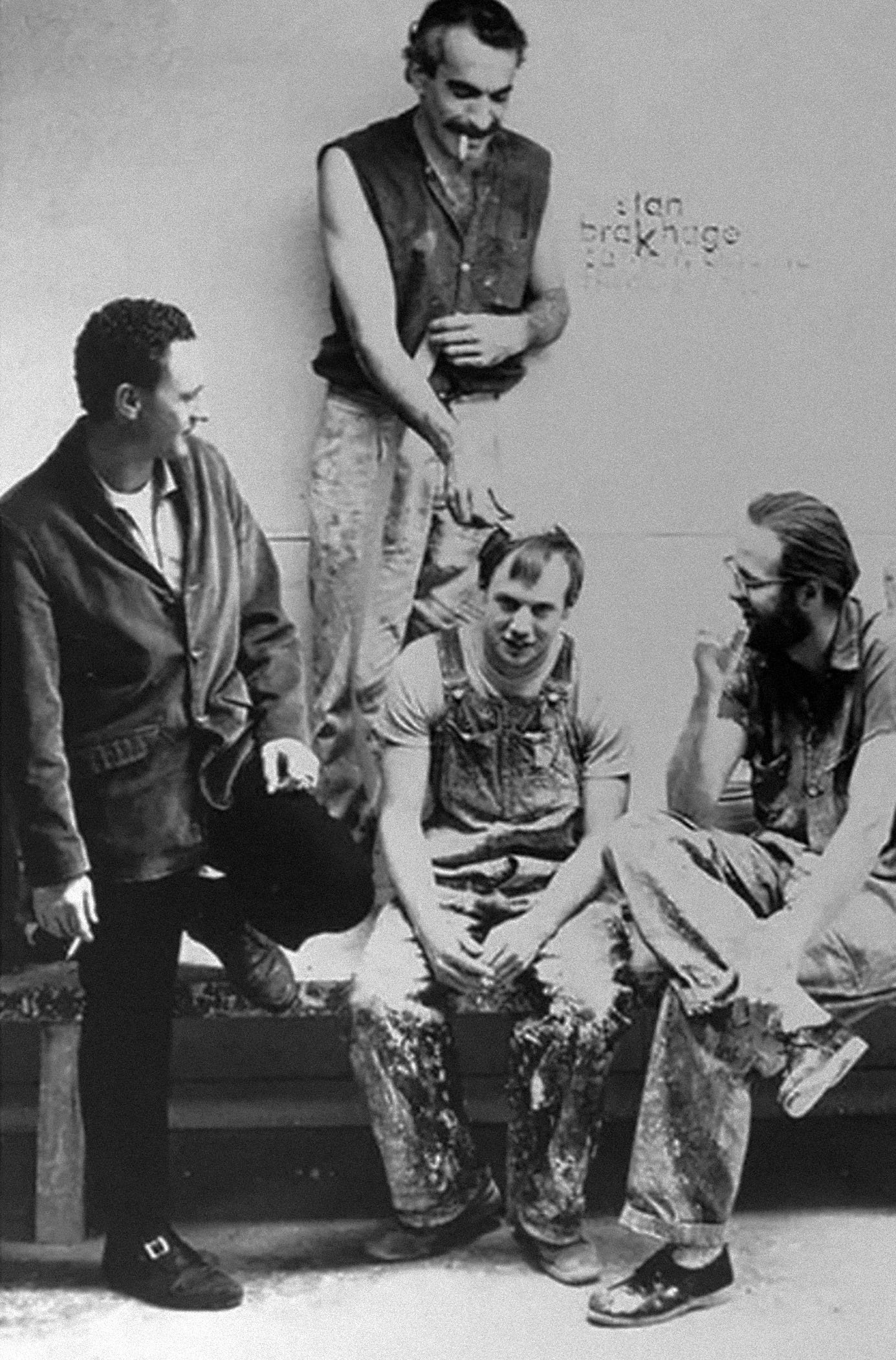 Bob McKee (left), Peter Voulkos (top center), Ron Nagle (bottom center), Jim Melchert (right), UC Berkeley, 1960