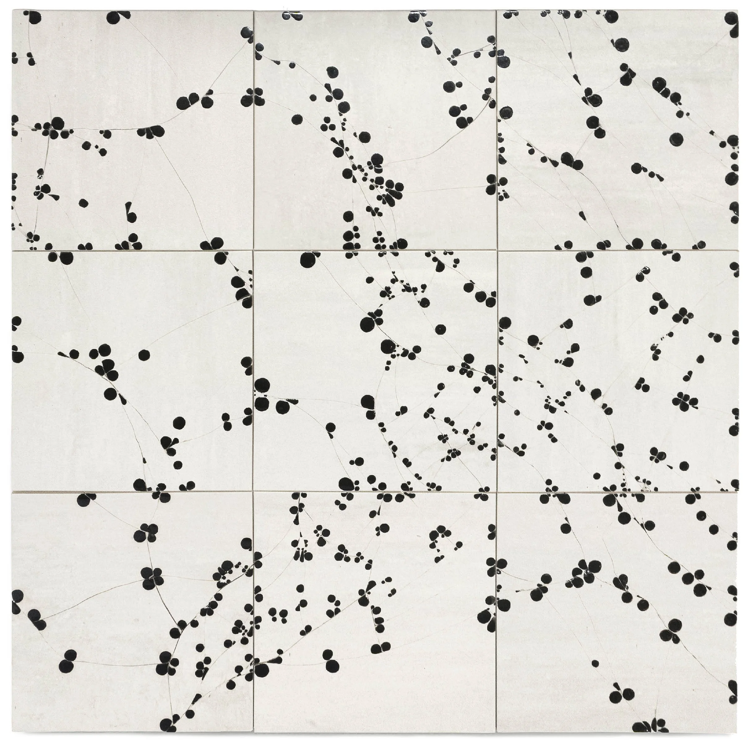 Constellation 2, 2006, broken and fired porcelain tile with glaze, 54" x 54"