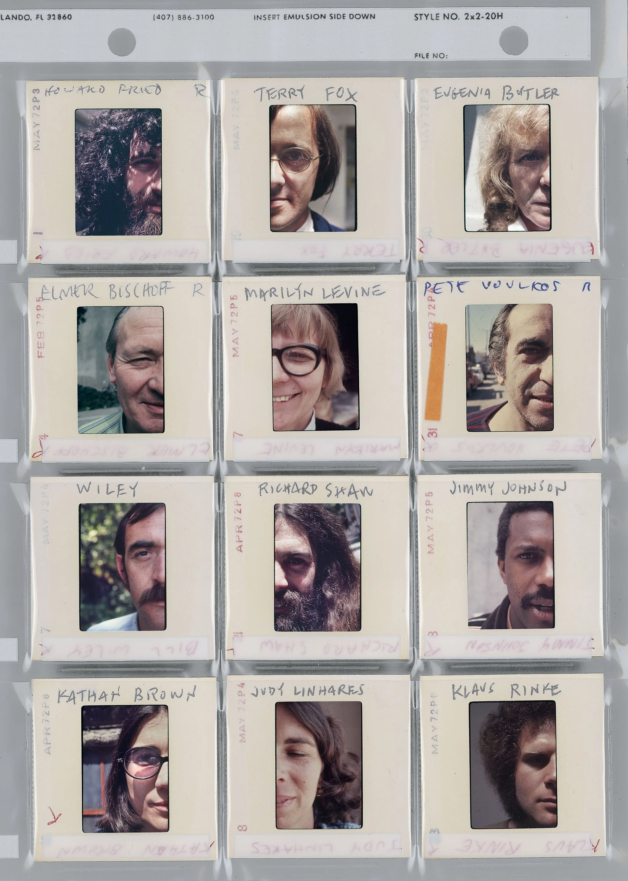 slide sheet from Faces, 1972