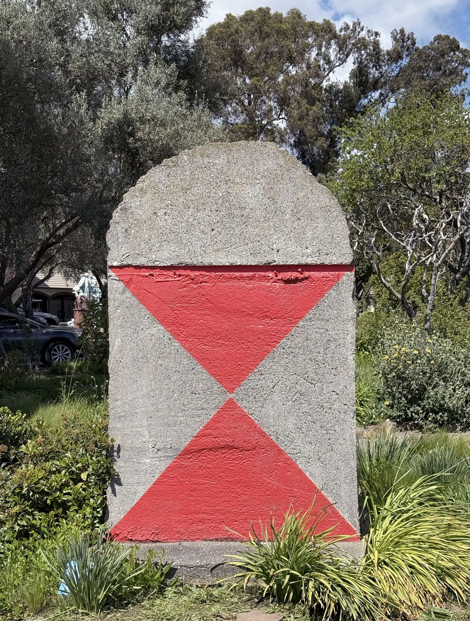 Earthdoor, 1965, concrete with paint, 96" x 60", diRosa Center for Contemporary Art collection