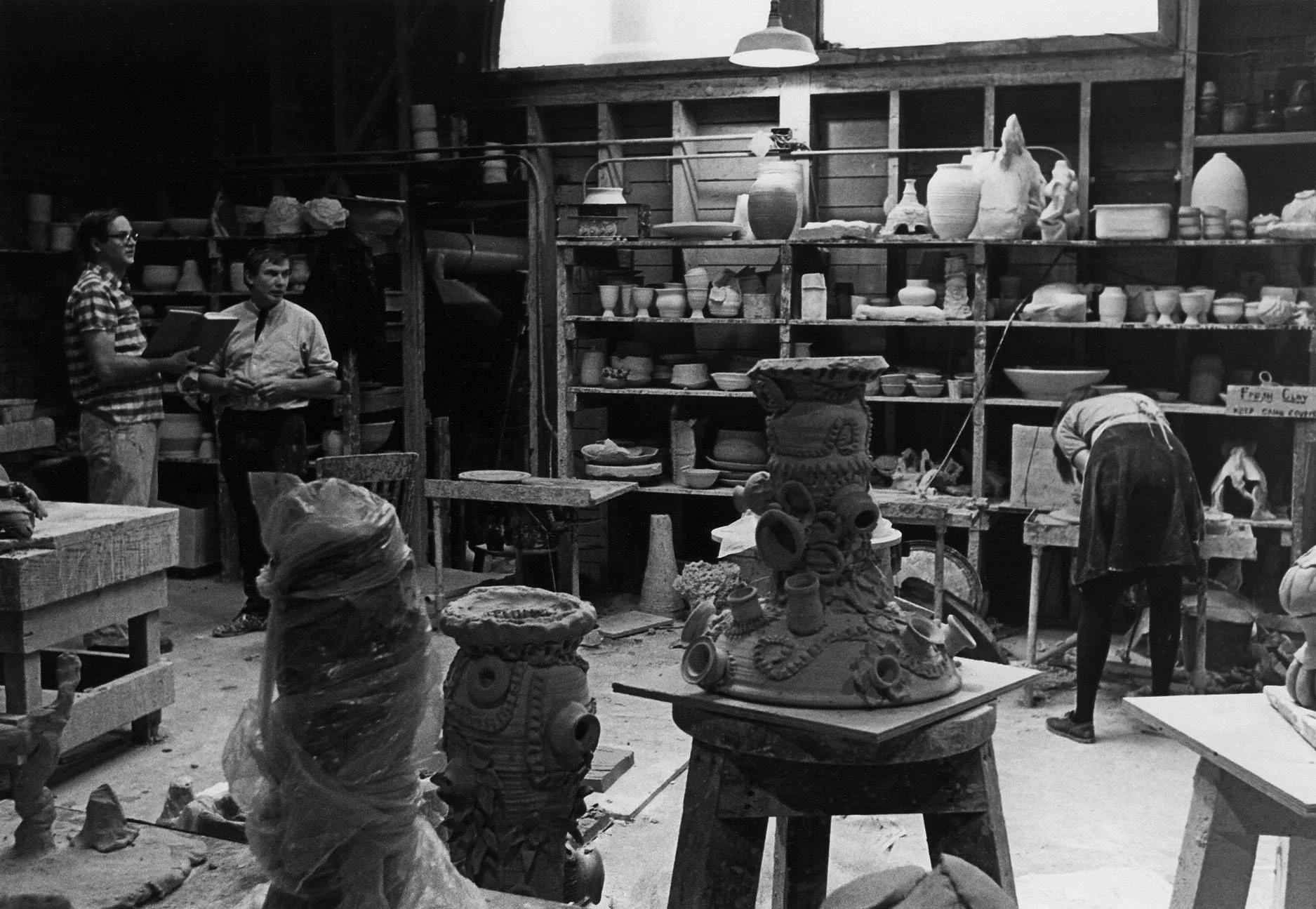 Jim Melchert (left), Nick Stephens (middle), San Francisco Art Institute, 1962