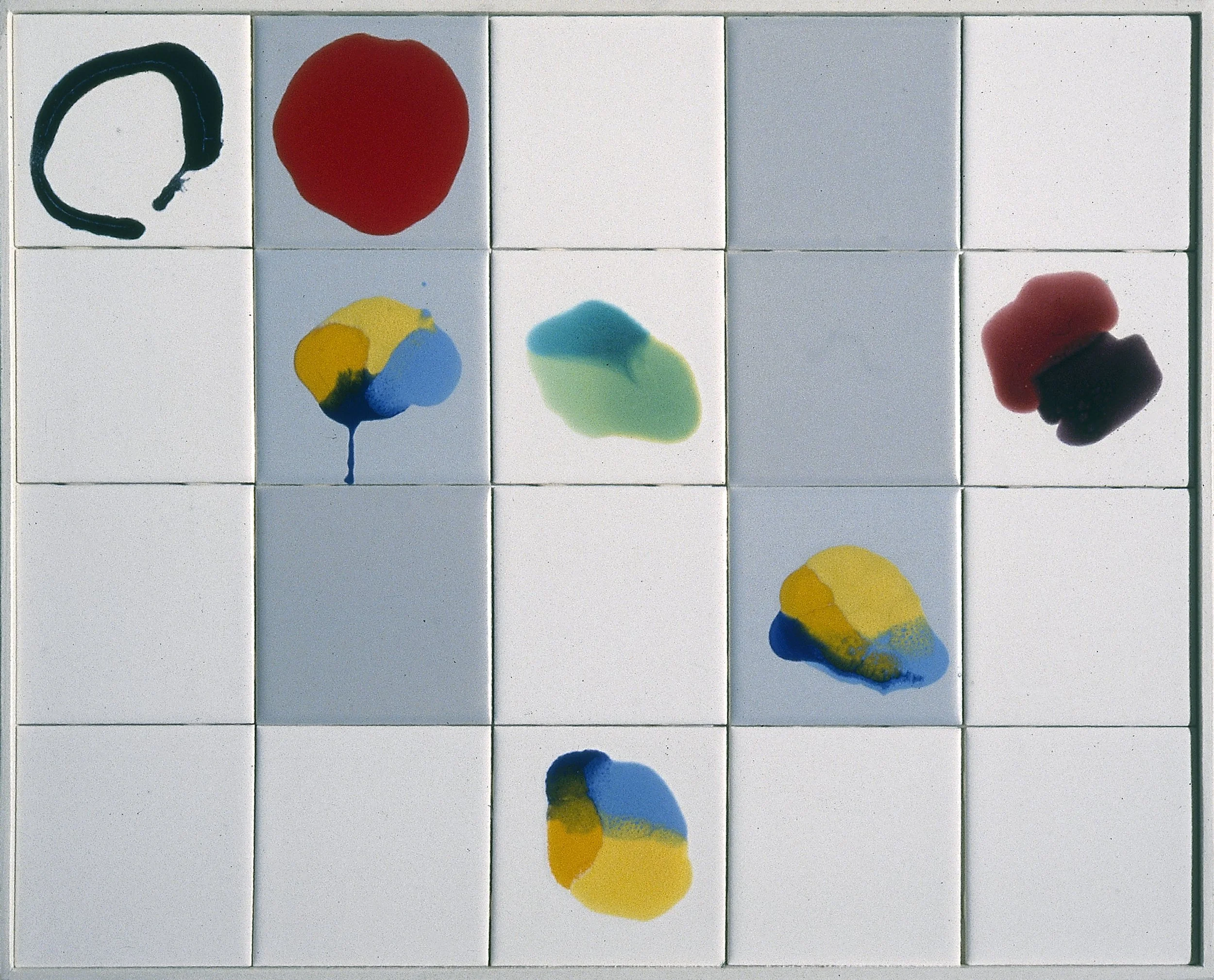 Untitled Jam 1112, 1985, glazed tile, 18" x 22"