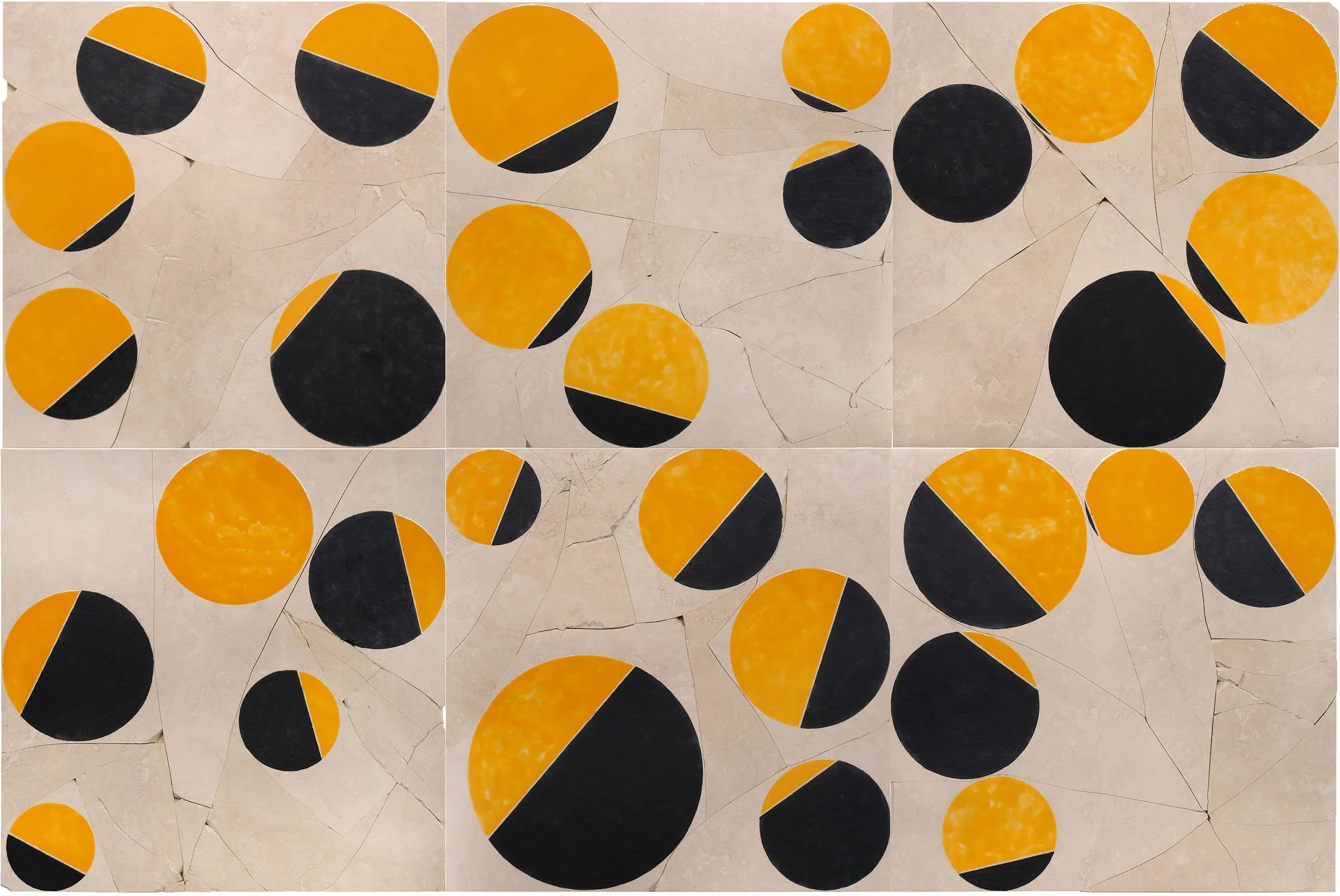 Untitled (Estate No. 101), 2023, broken and glazed ceramic tile, 36" x 54"