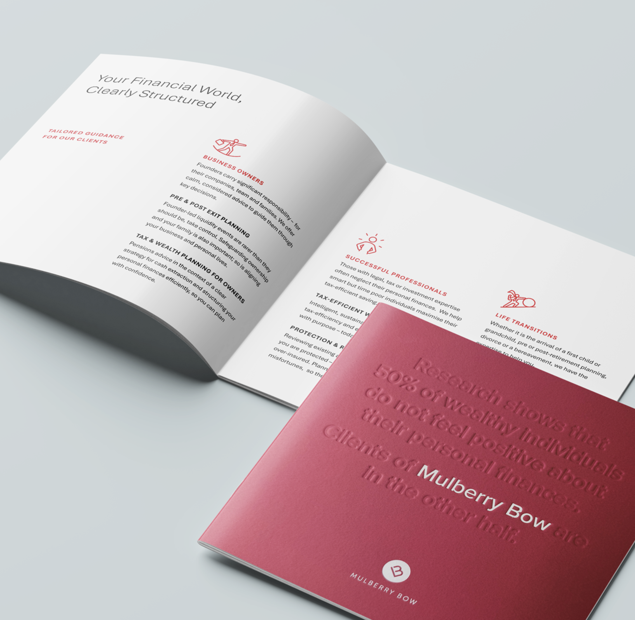 A printed brochure, client Mulberry Bow