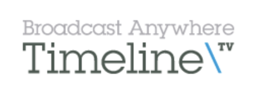 Logo with the text 'Broadcast Anywhere Timeline TV'