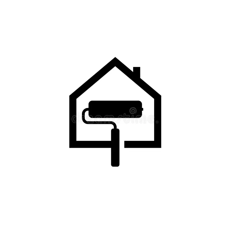 House icon with a paint roller inside.